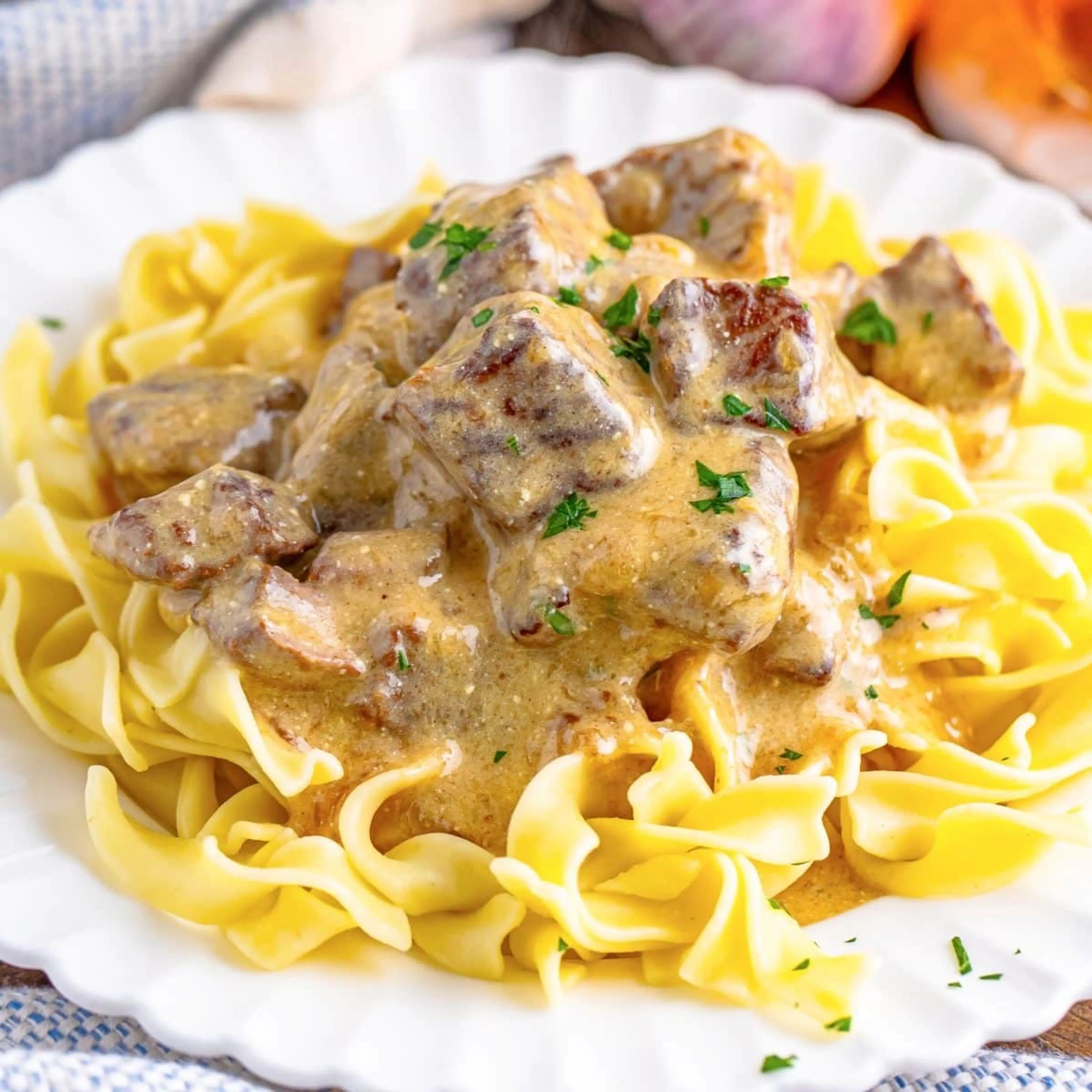 Crock Pot Beef Stroganoff for Two