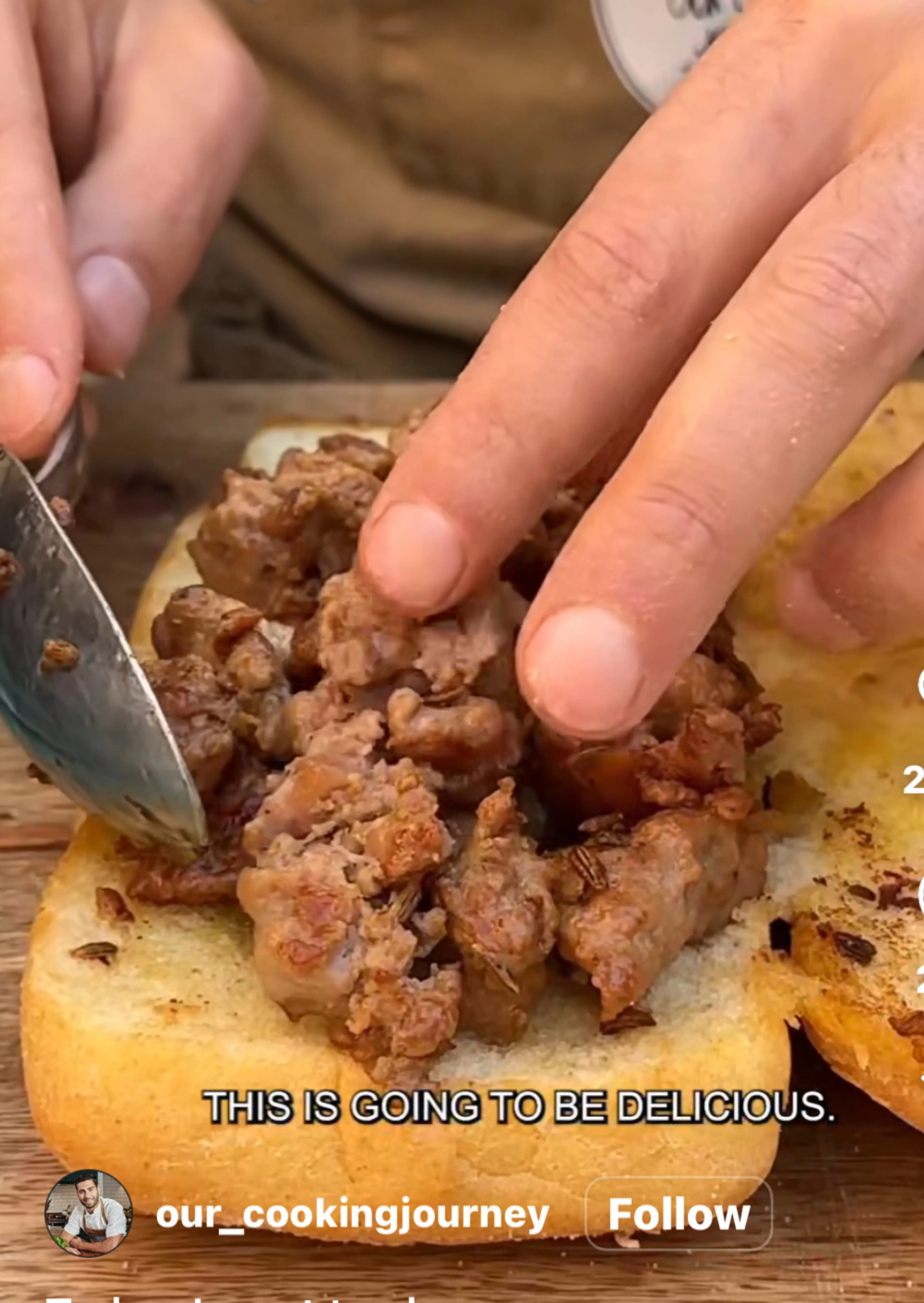 Panino Con purpuzzo- Sardinian Sausage Sandwich