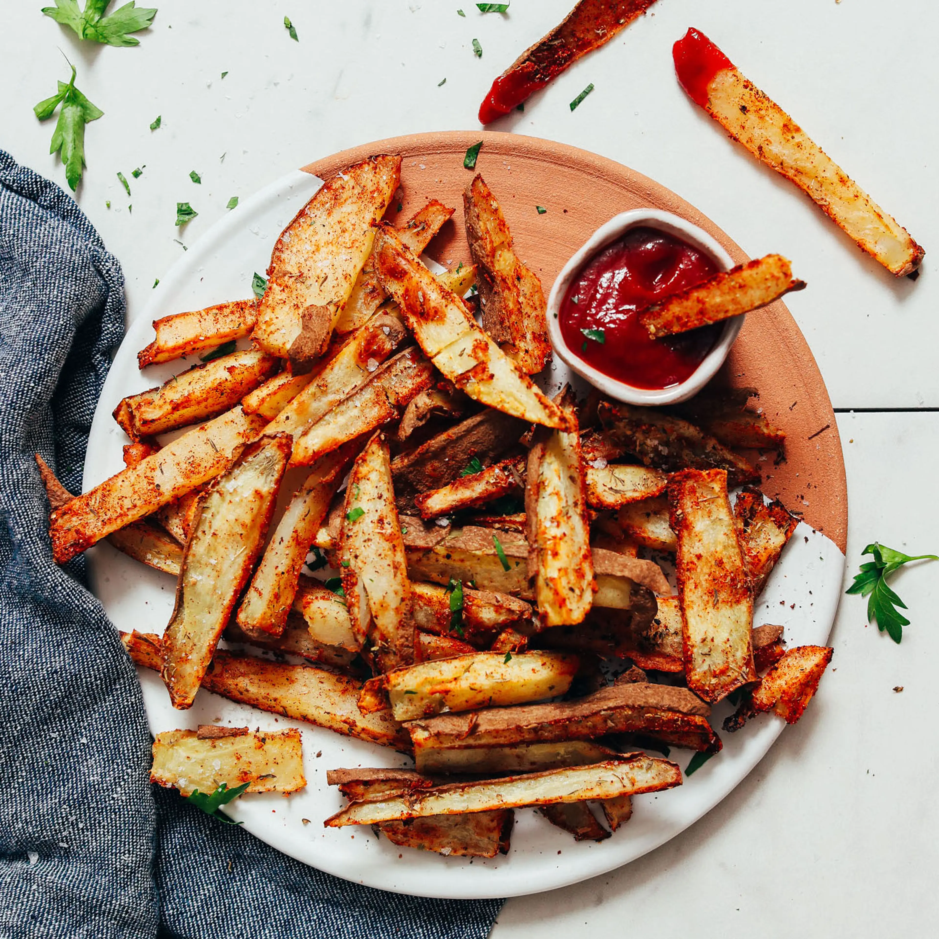 Crispy Cajun Baked Fries (Oil-Free!)