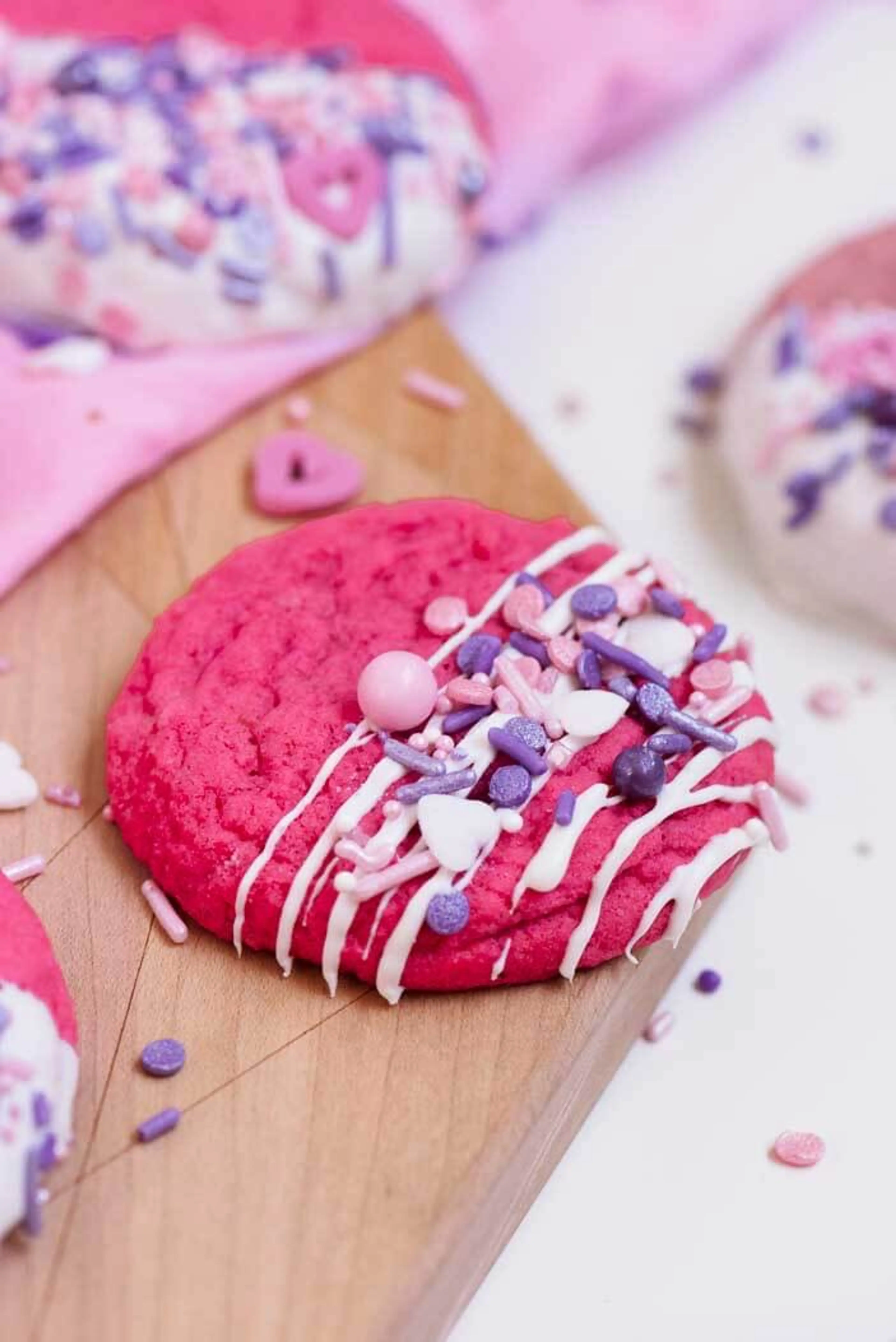 PINK VELVET SUGAR COOKIES