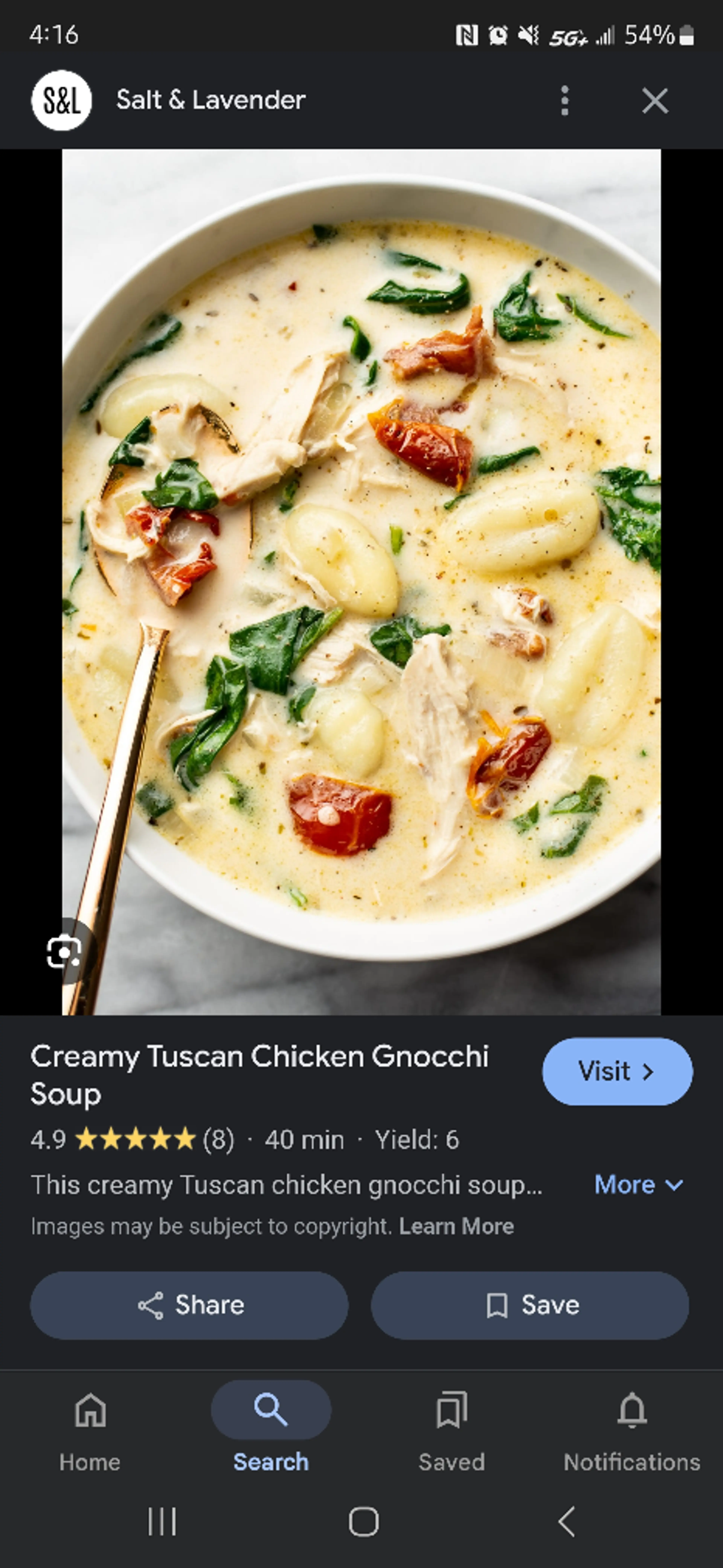 Creamy Chicken Gnocchi Soup