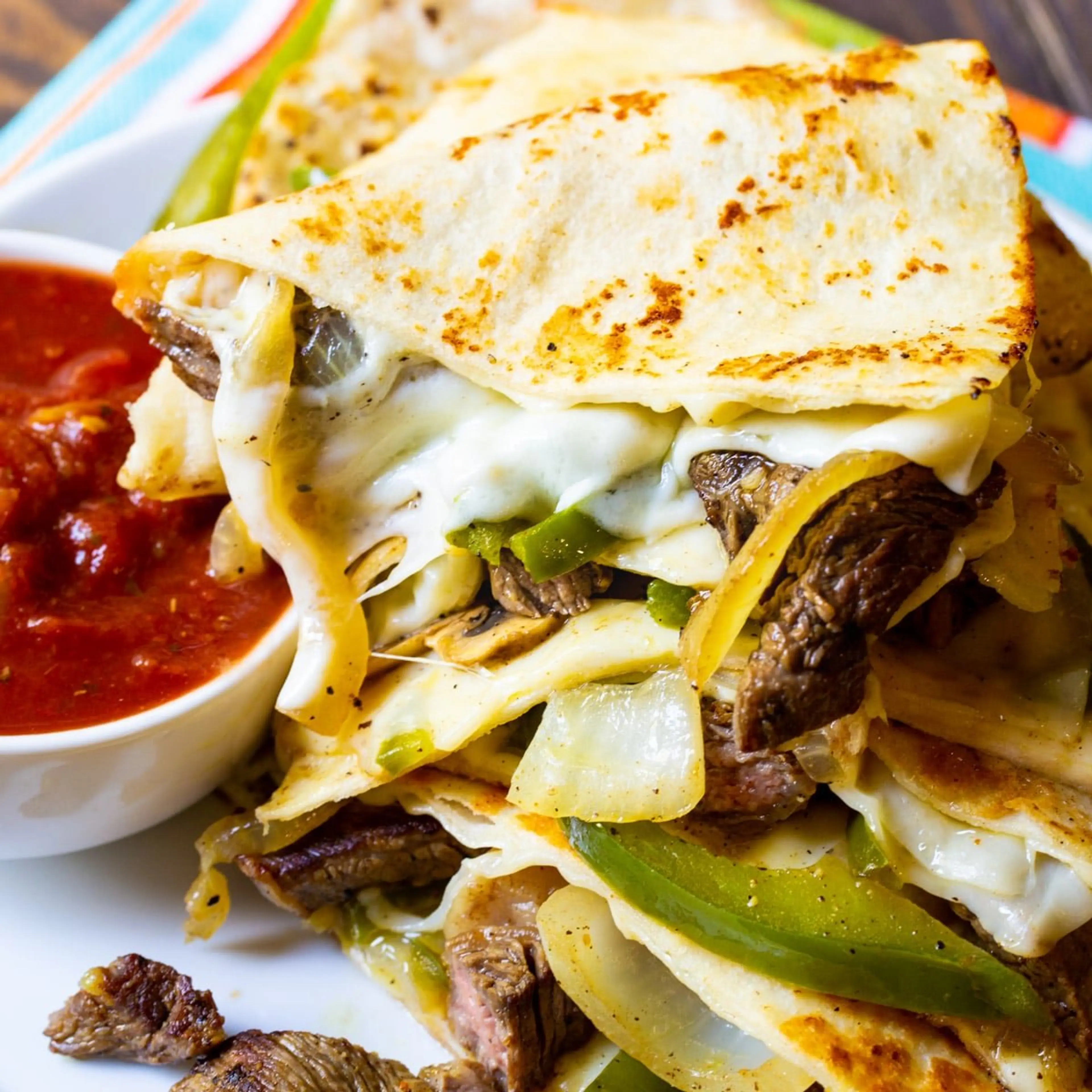 Philly Cheese Steak Quesadillas