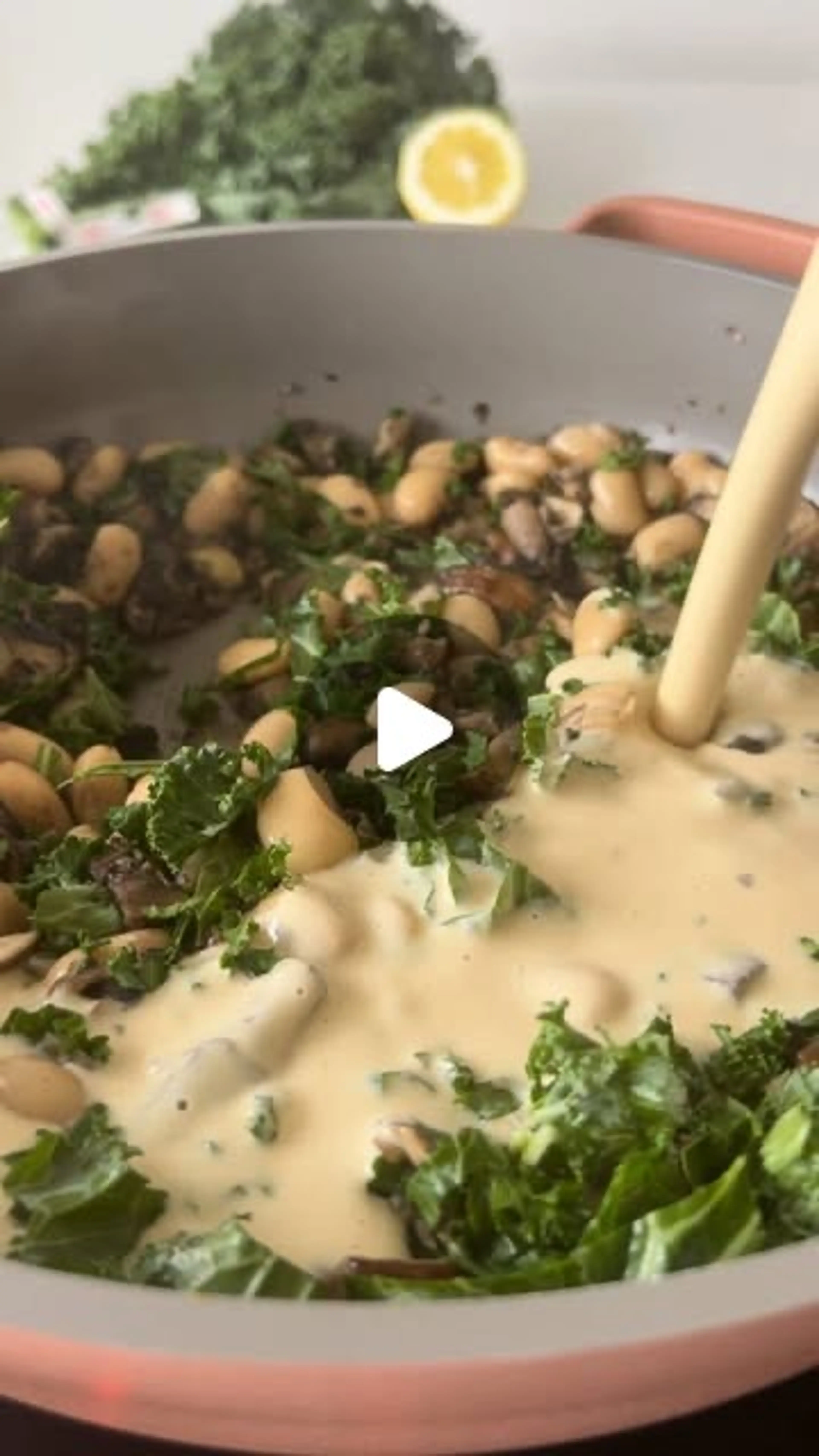 Creamy Butter bean Mushrooms