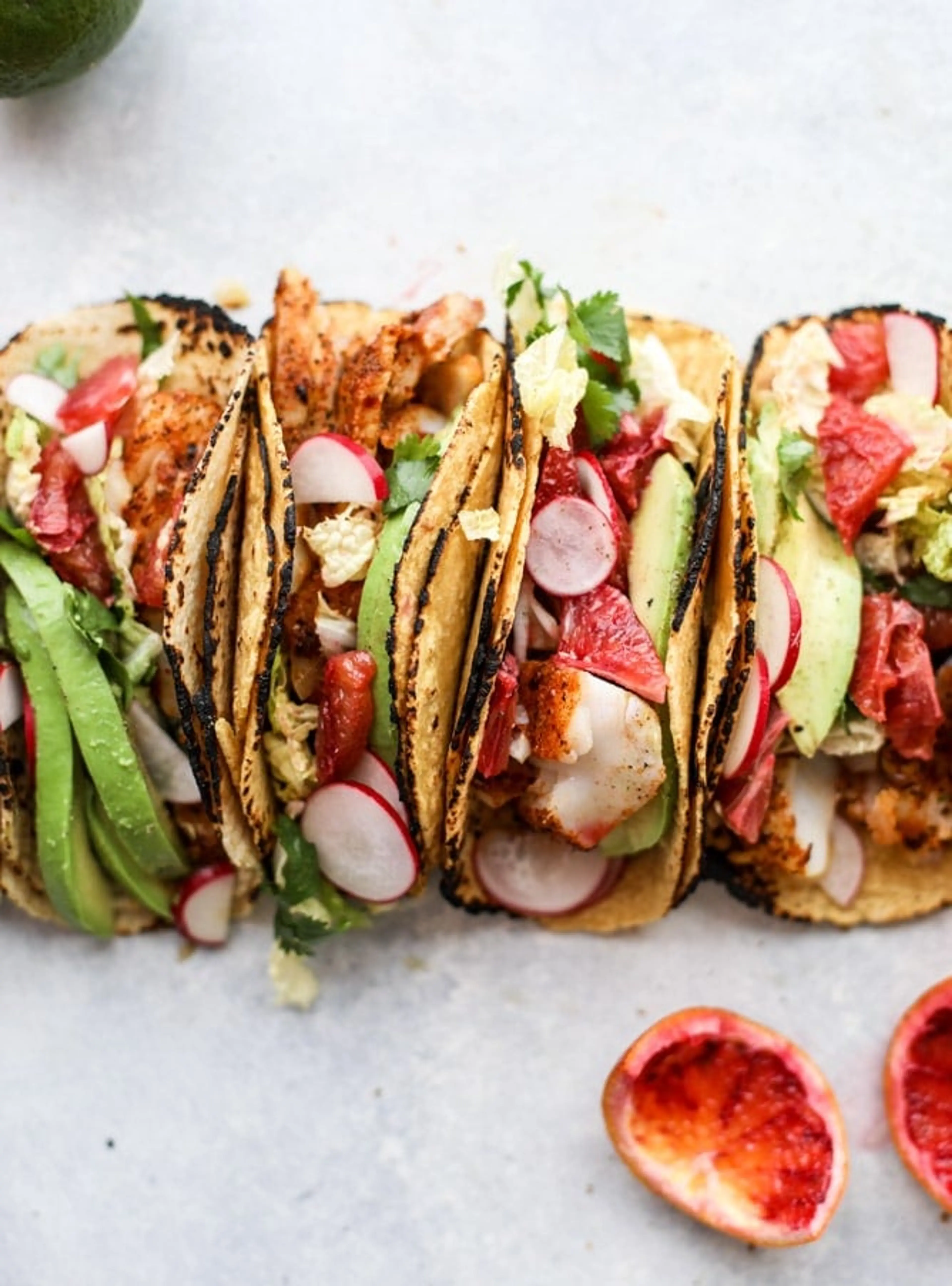 Cajun Fish Tacos with Blood Orange Slaw