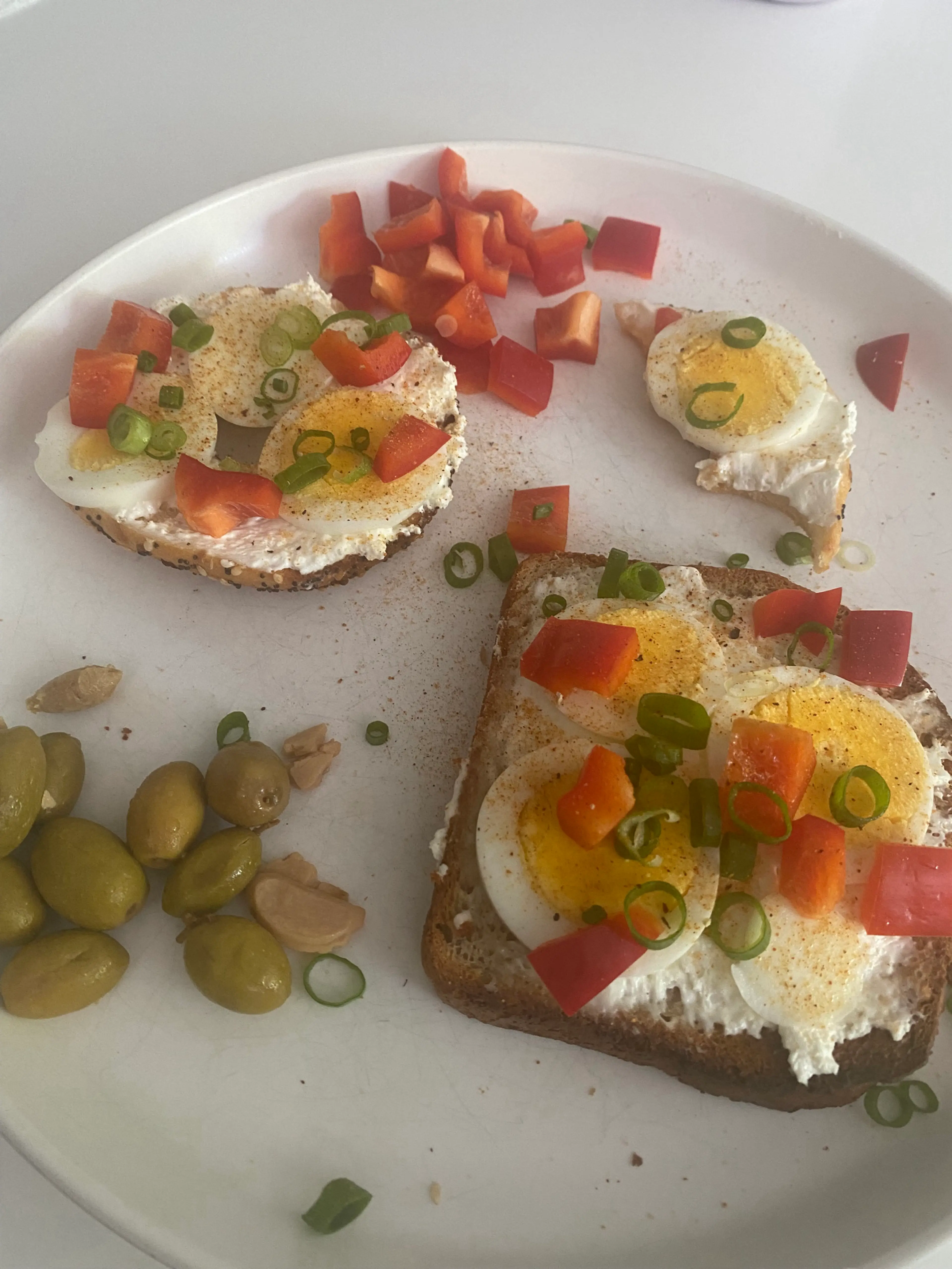 Bagel w Hard Boiled Eggs