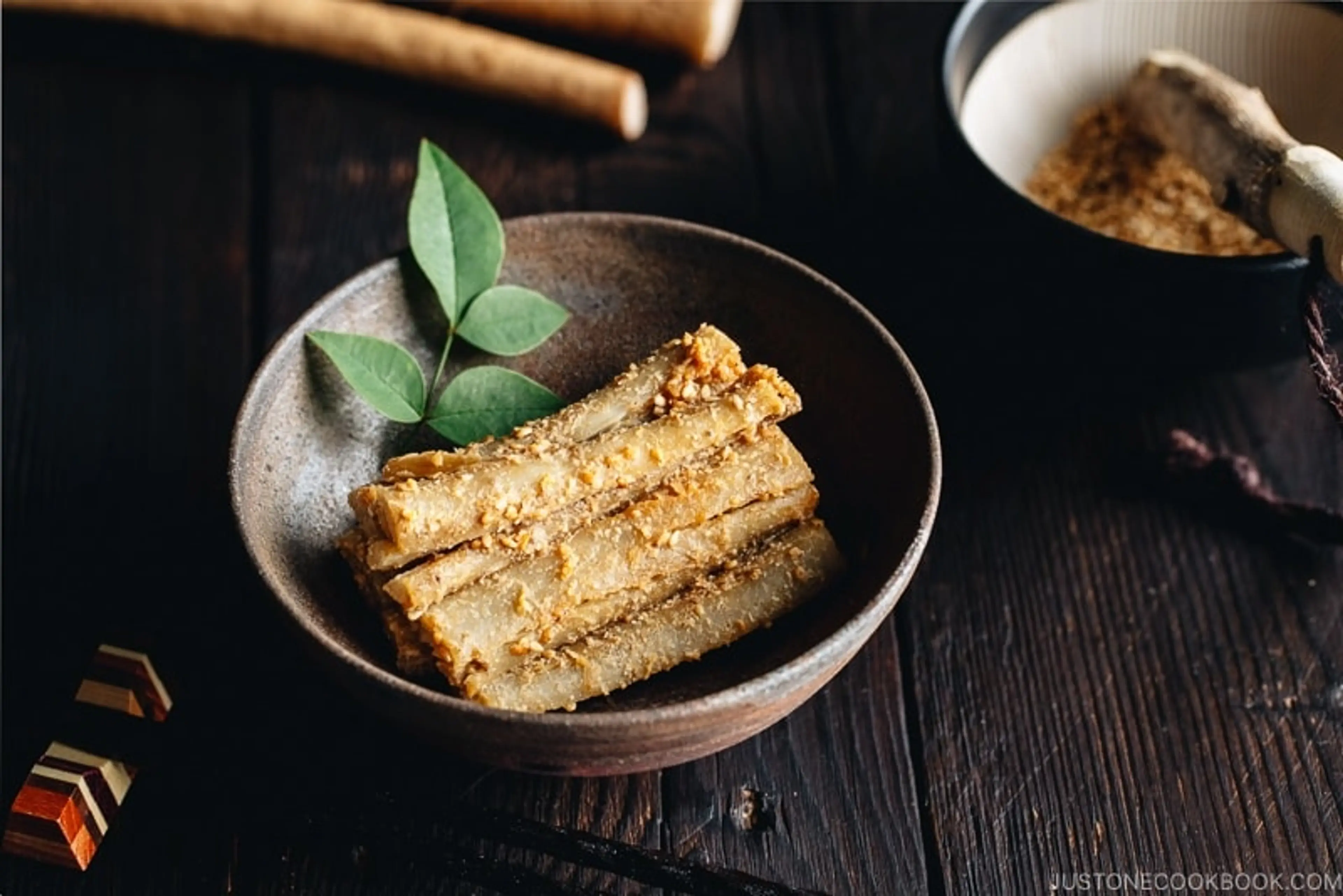 Pounded Burdock Root with Sesame Sauce (Tataki Gobo)