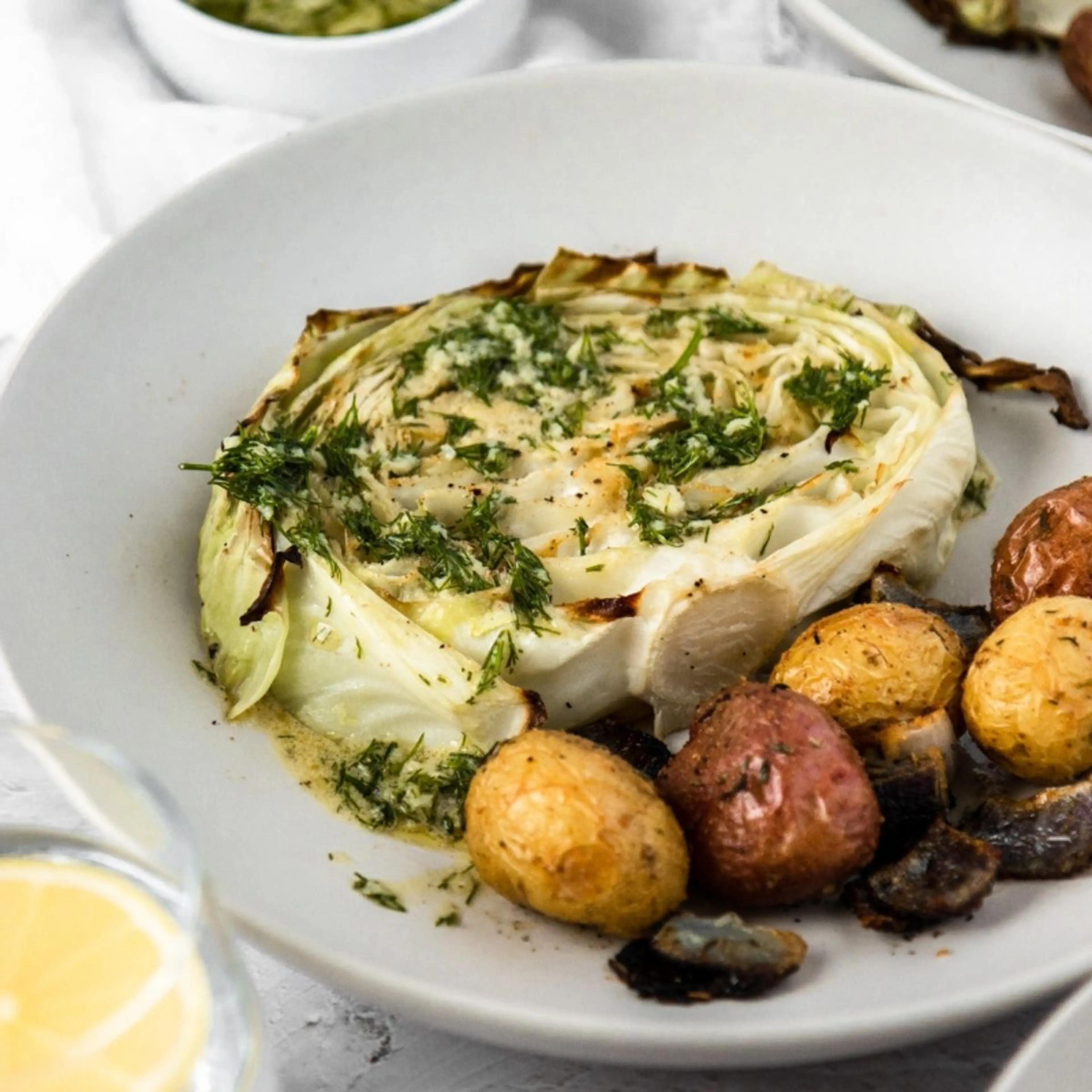 Oven Roasted Cabbage and Potatoes