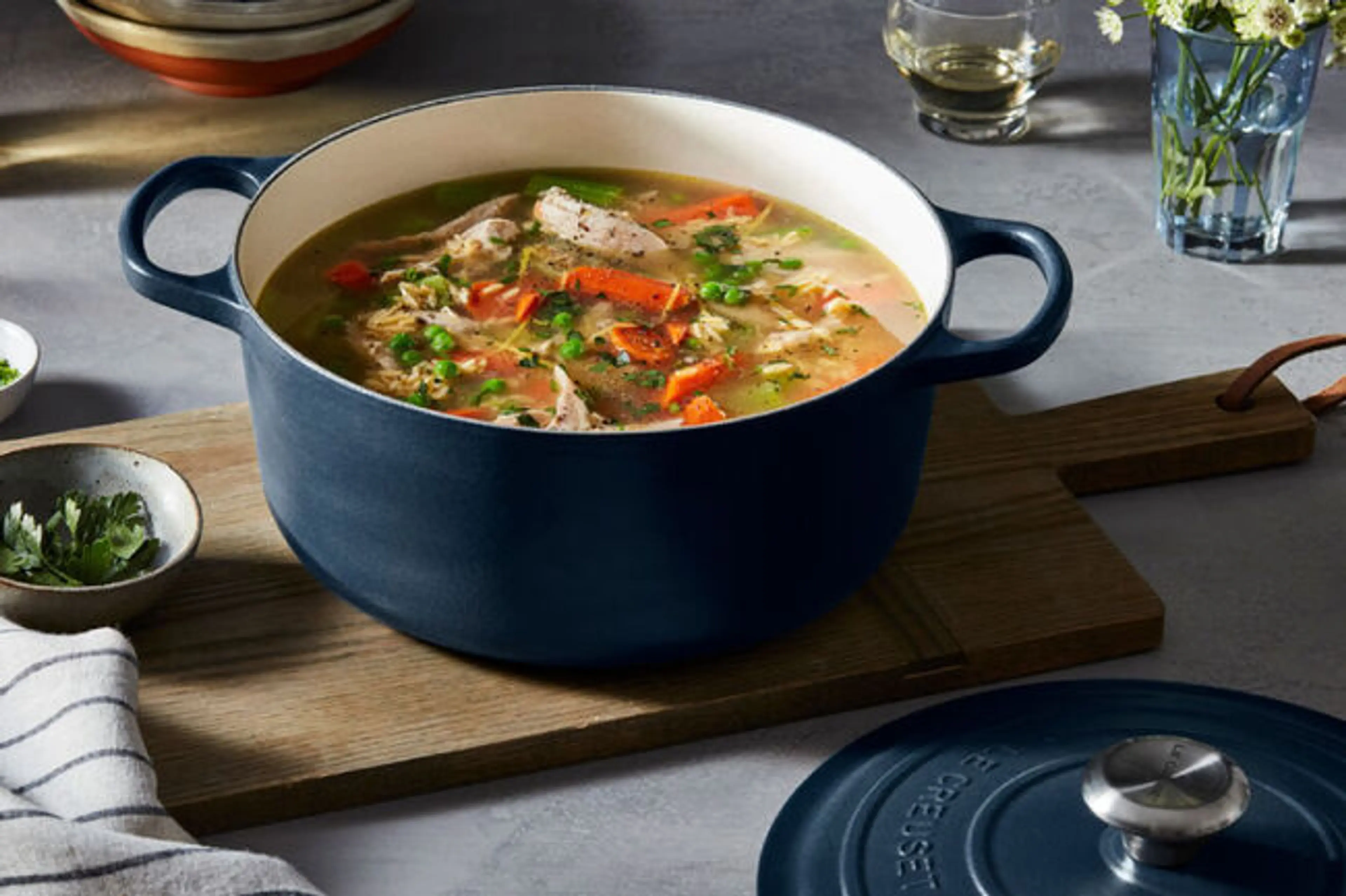 Lemon Chicken Orzo Soup