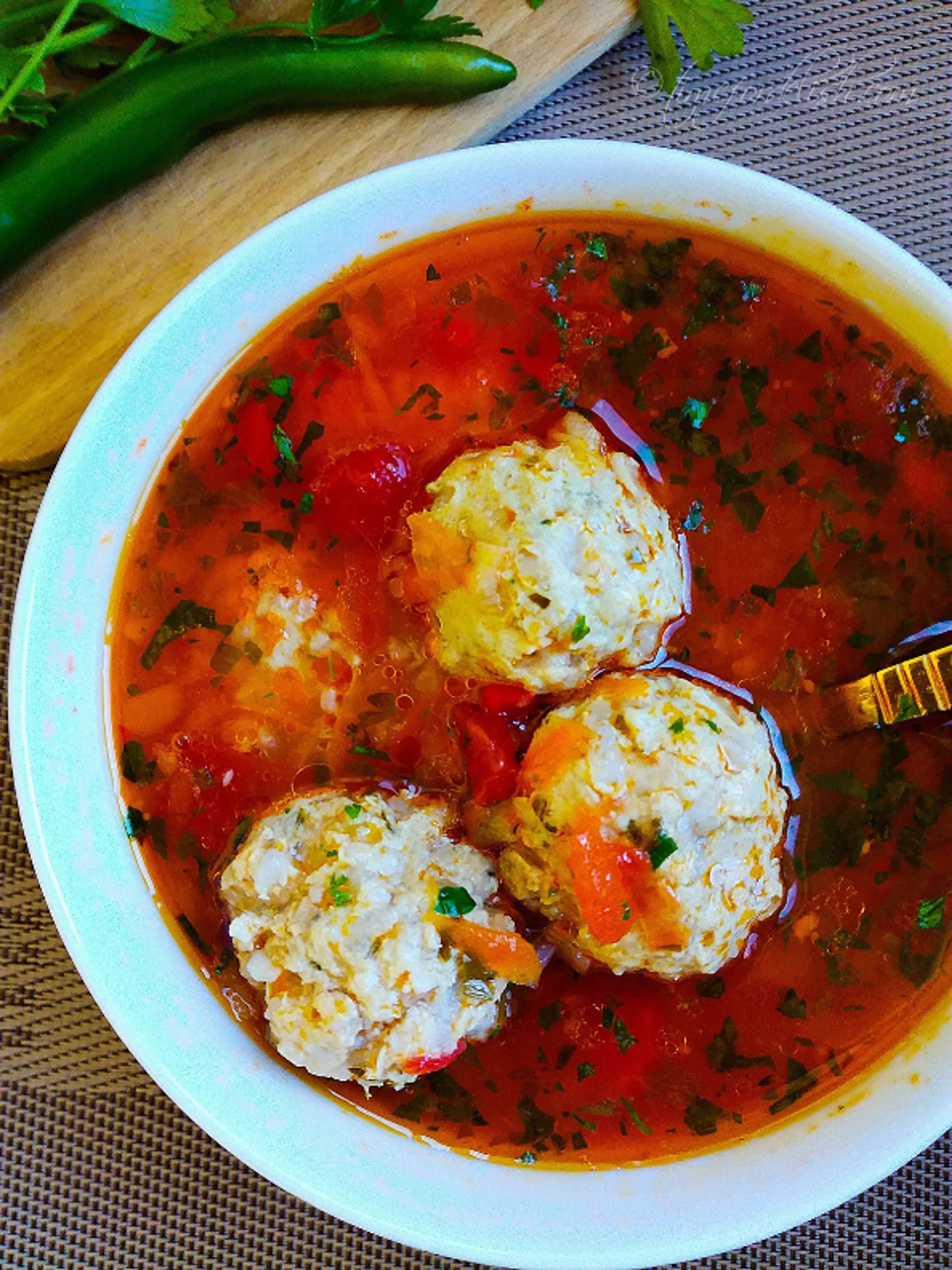 Romanian Meatball Soup