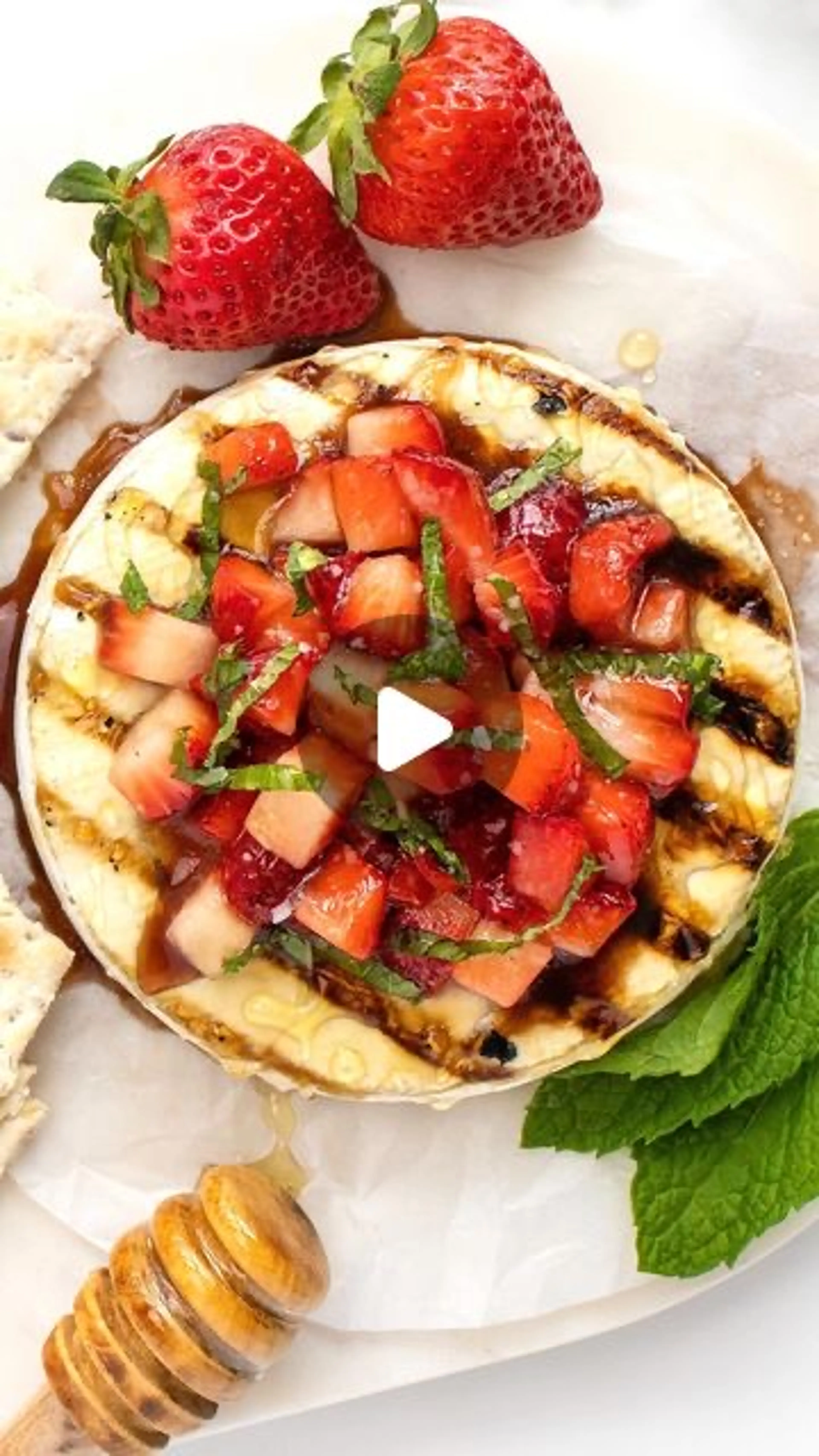 Grilled Brie with Strawberries