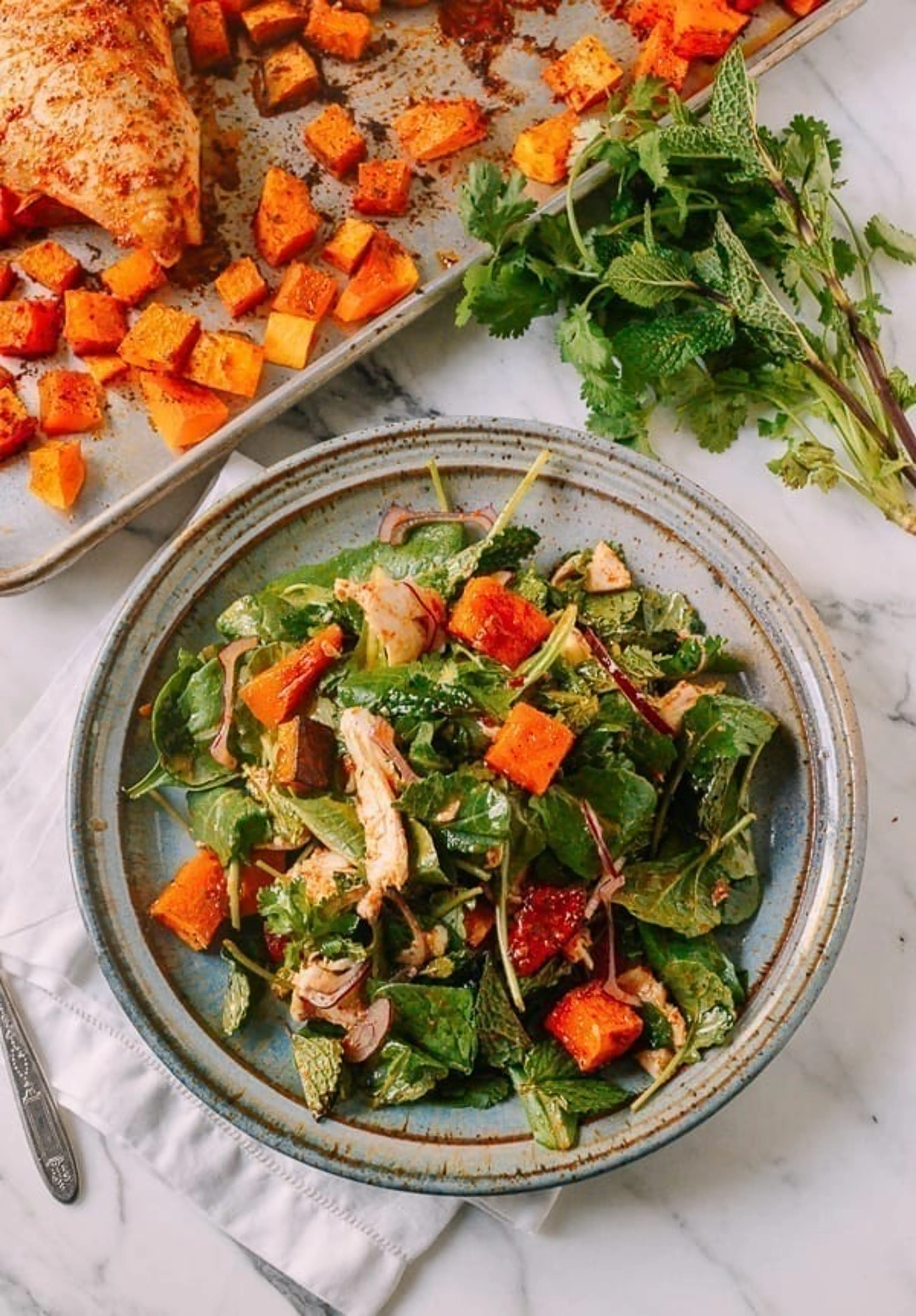 Thai Chicken Salad with Red Curry Butternut Squash