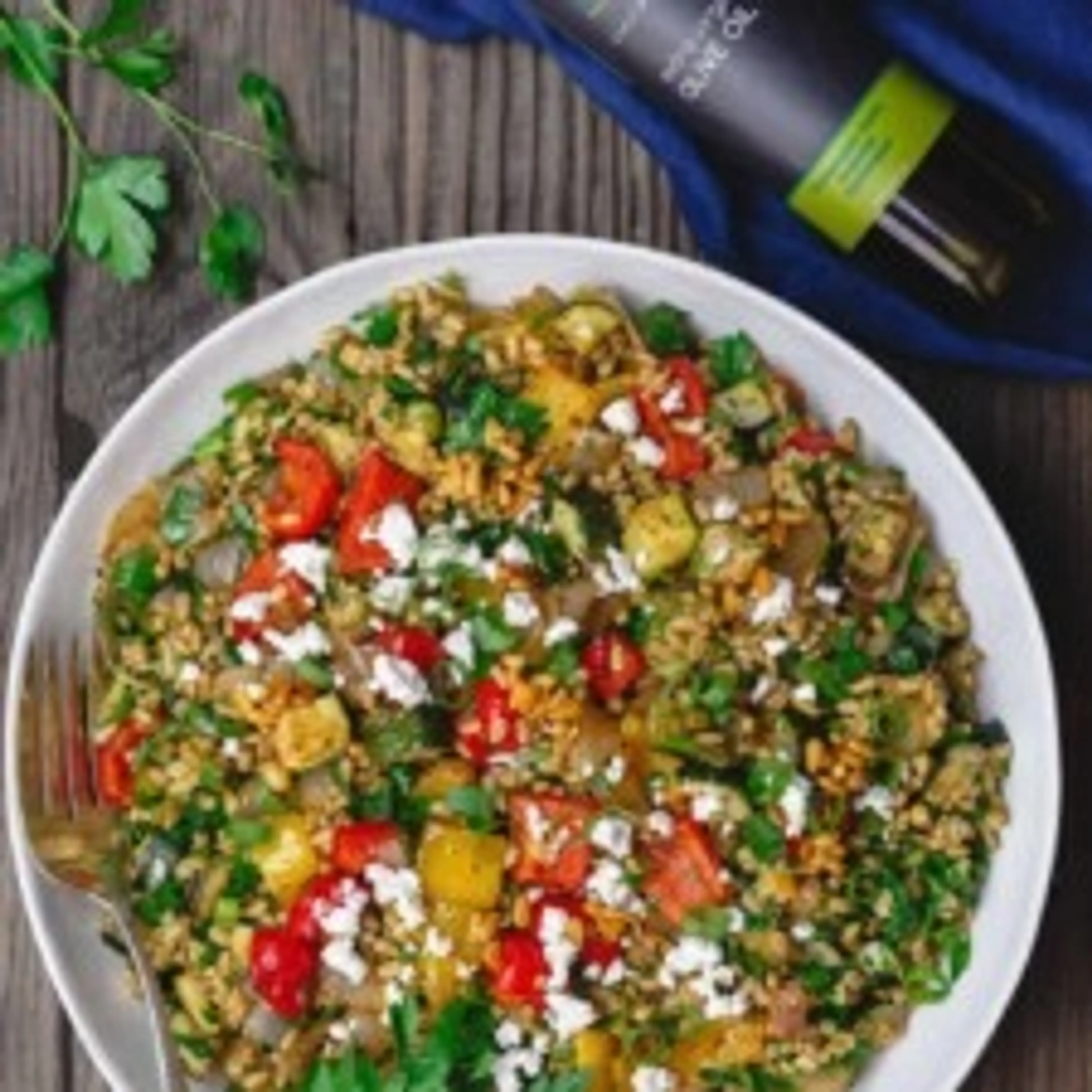 Mediterranean Roasted Vegetables Barley Recipe