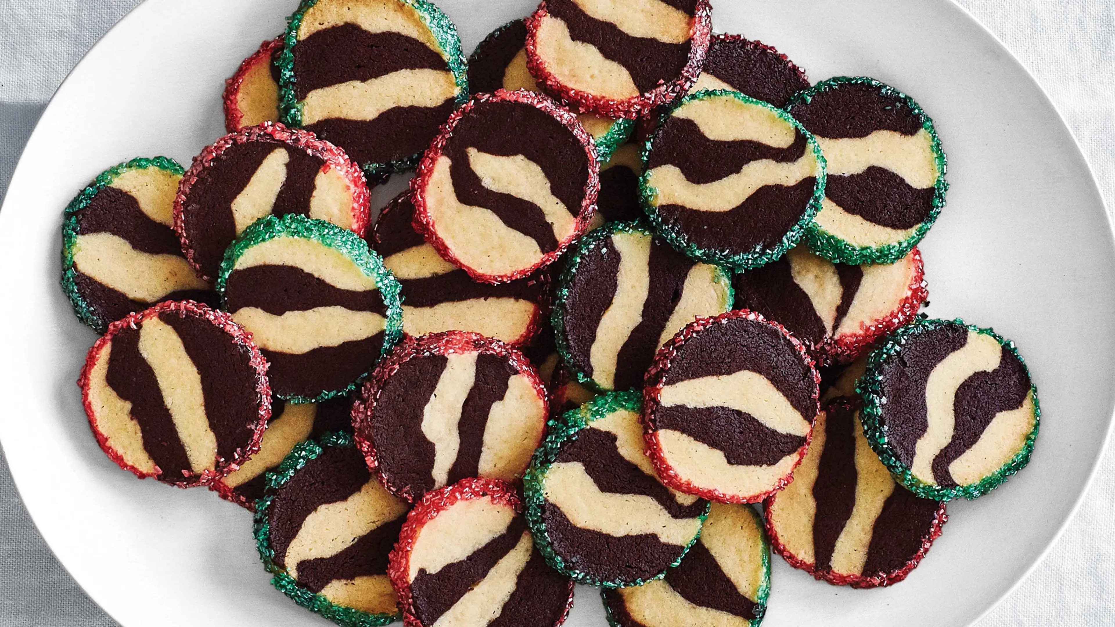 Zebra-Striped Shortbread Cookies