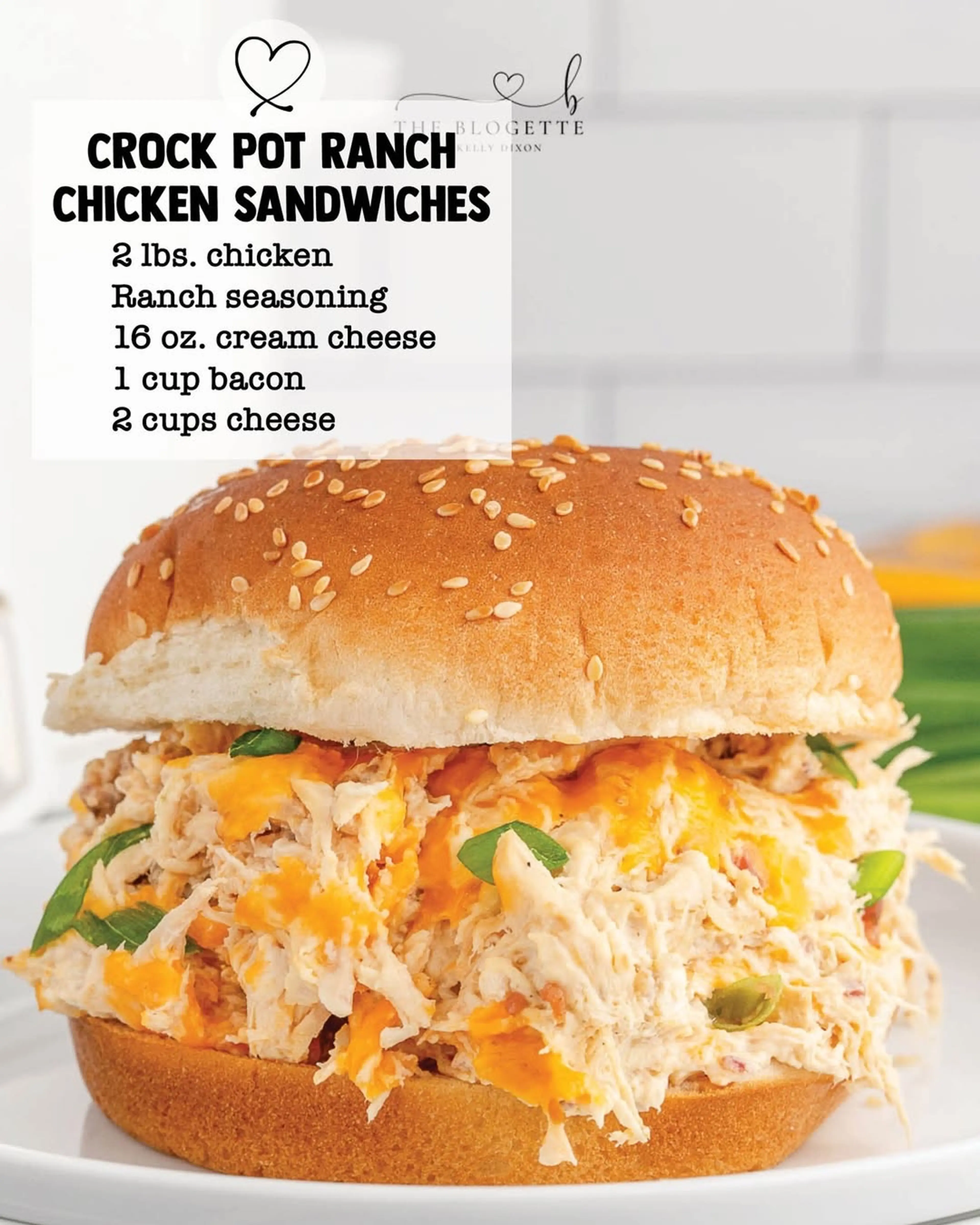 Crock Pot Ranch Chicken Sandwiches