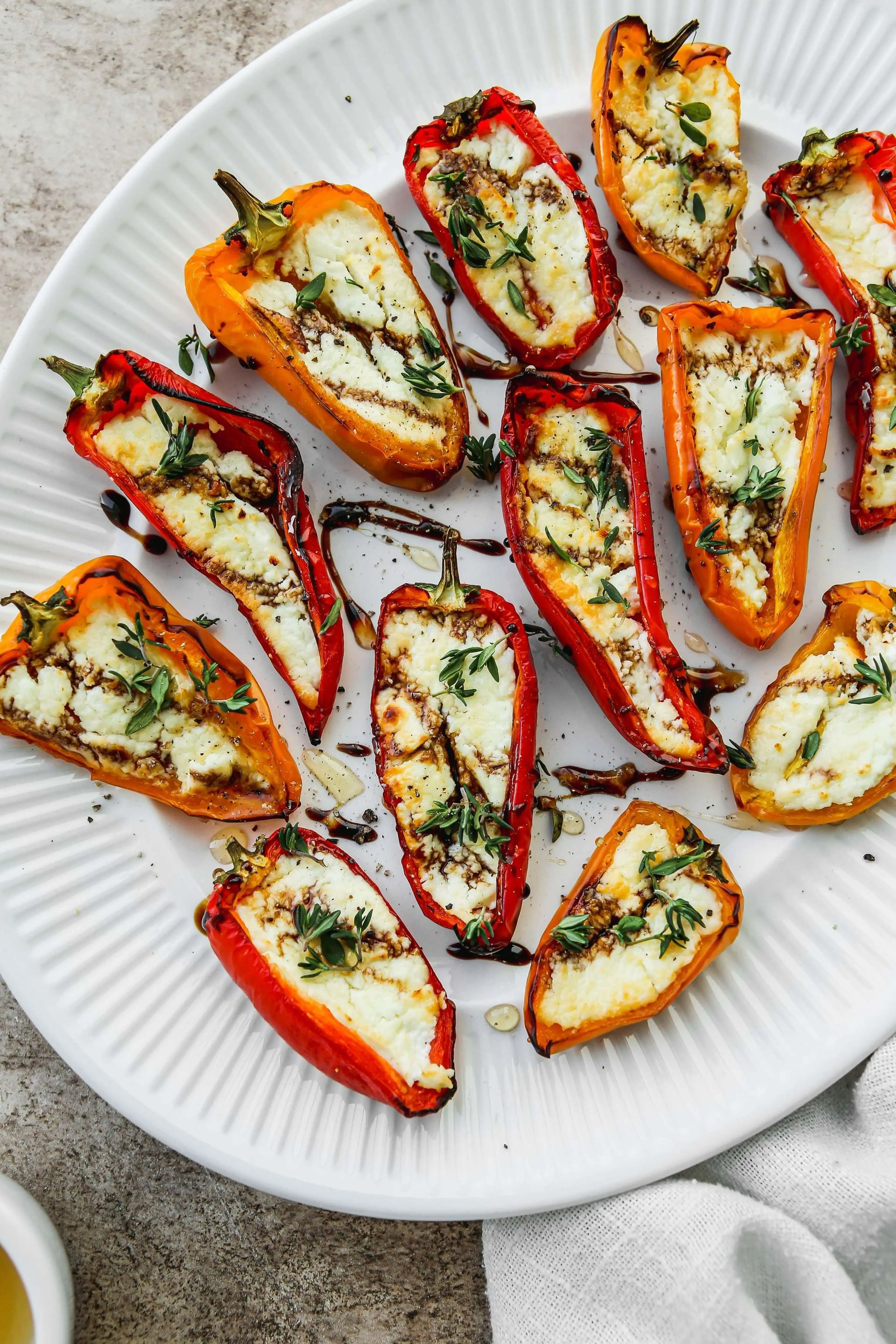 Goat Cheese Stuffed Mini Peppers (Easy Appetizer!)