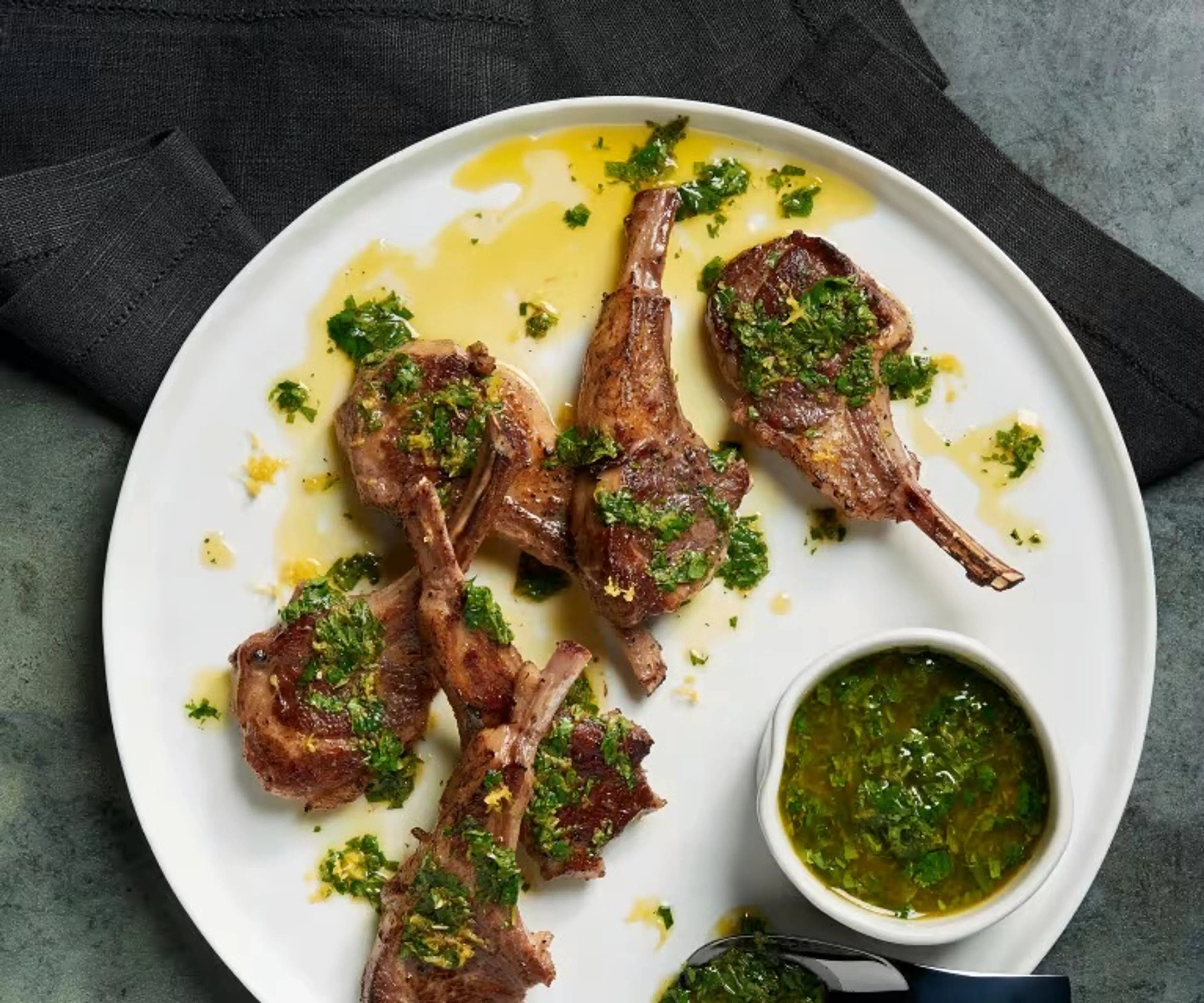 Lamb Riblets with Mint