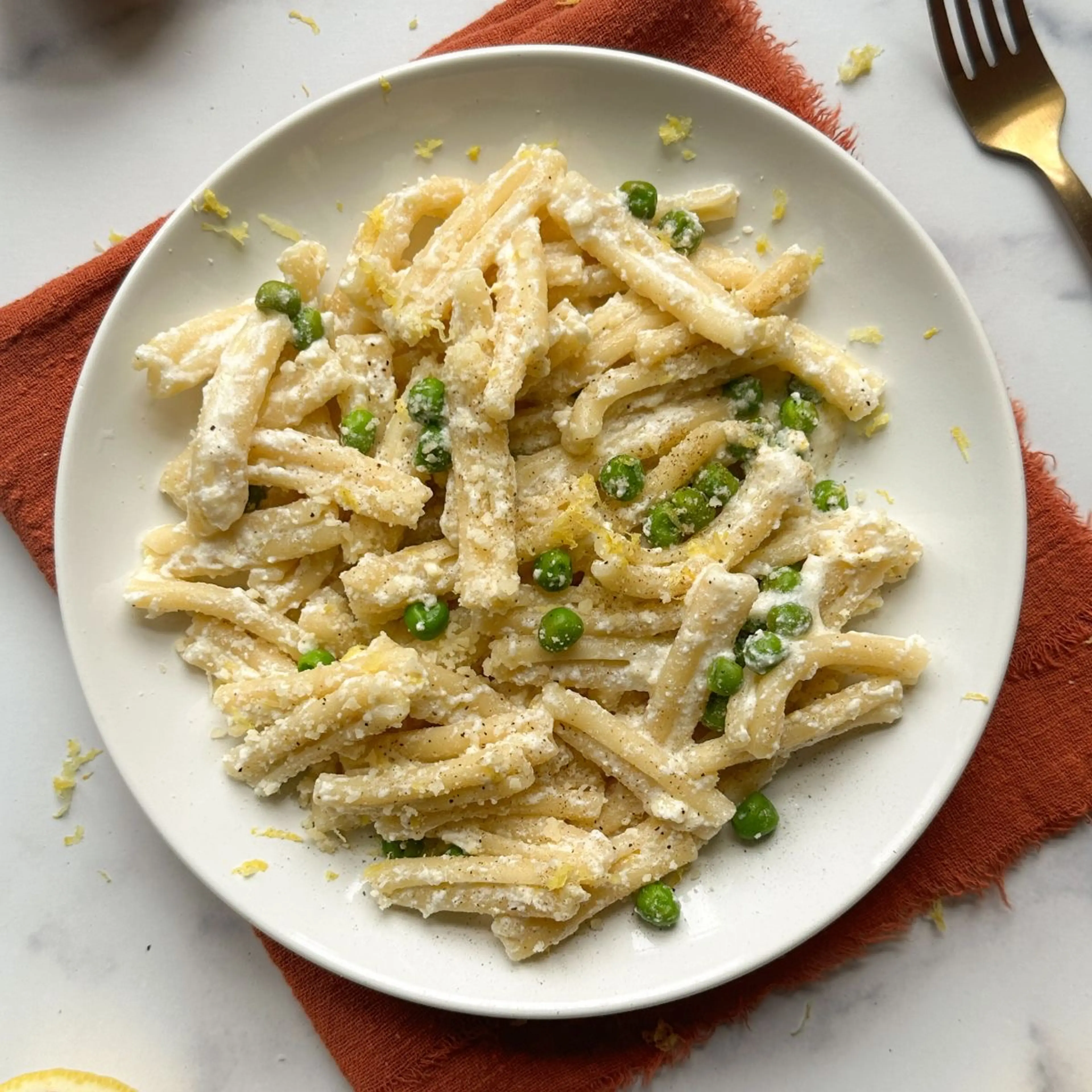 One Pot Pasta with Ricotta and Lemon