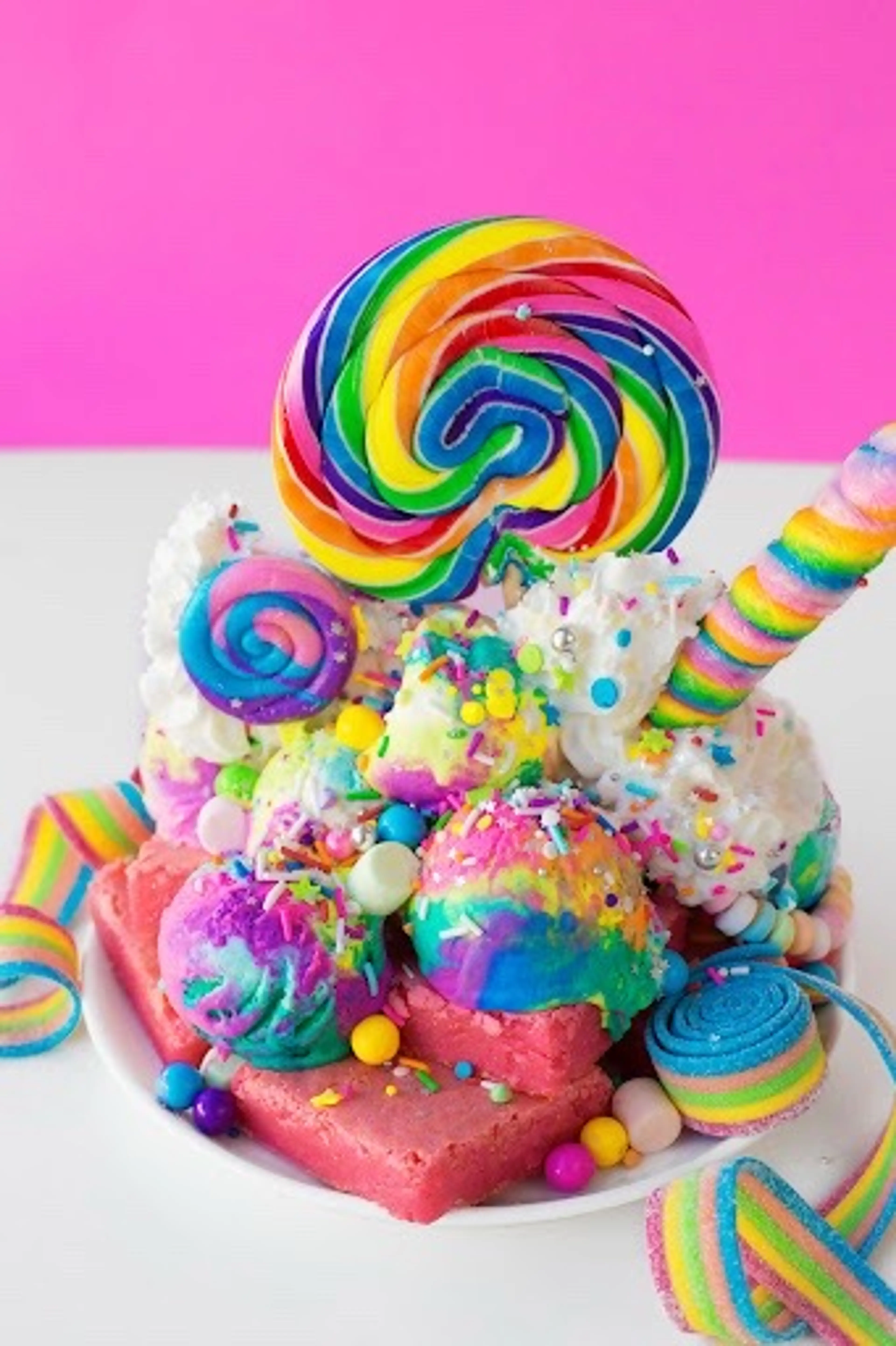 Unicorn Brownie Sundaes