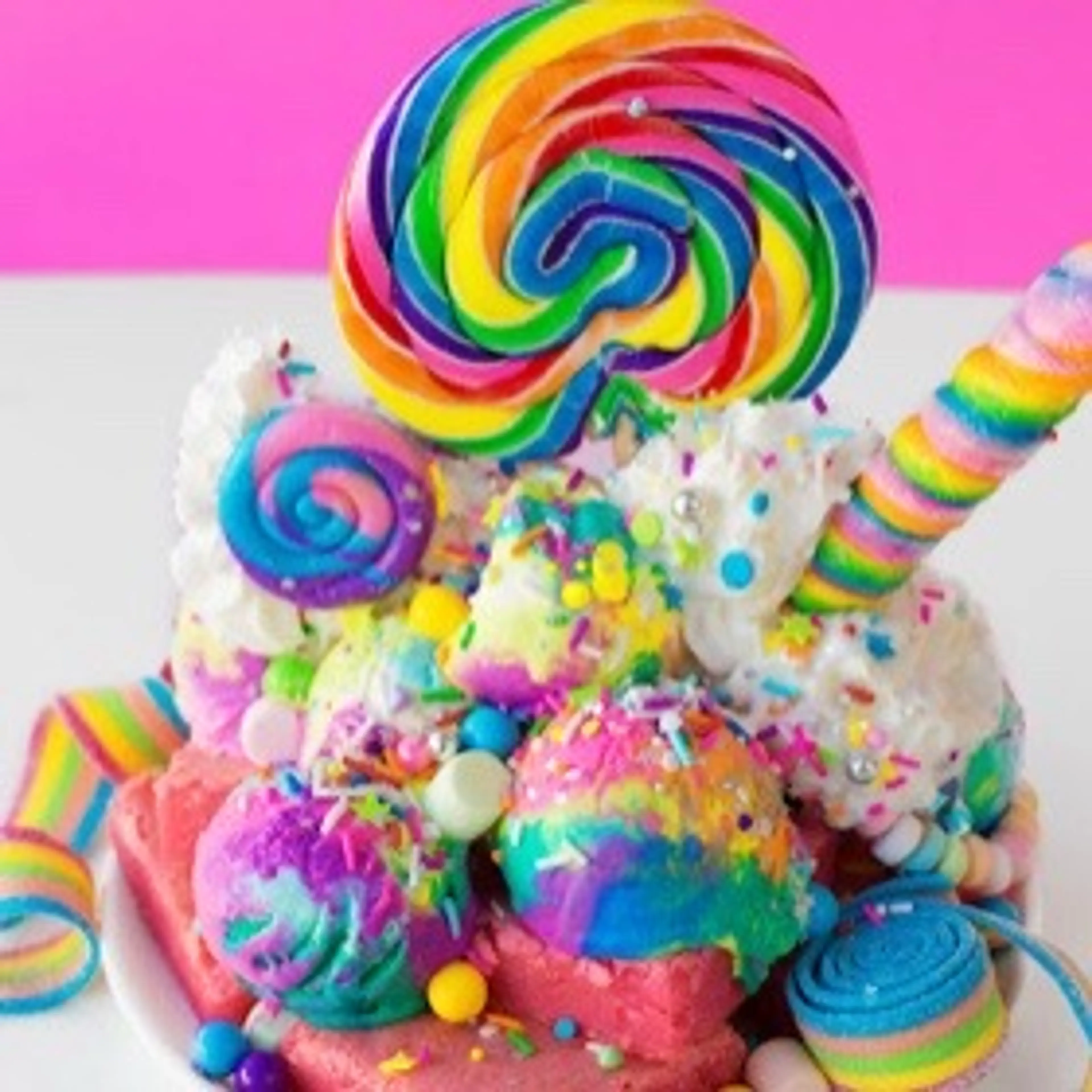 Unicorn Brownie Sundaes