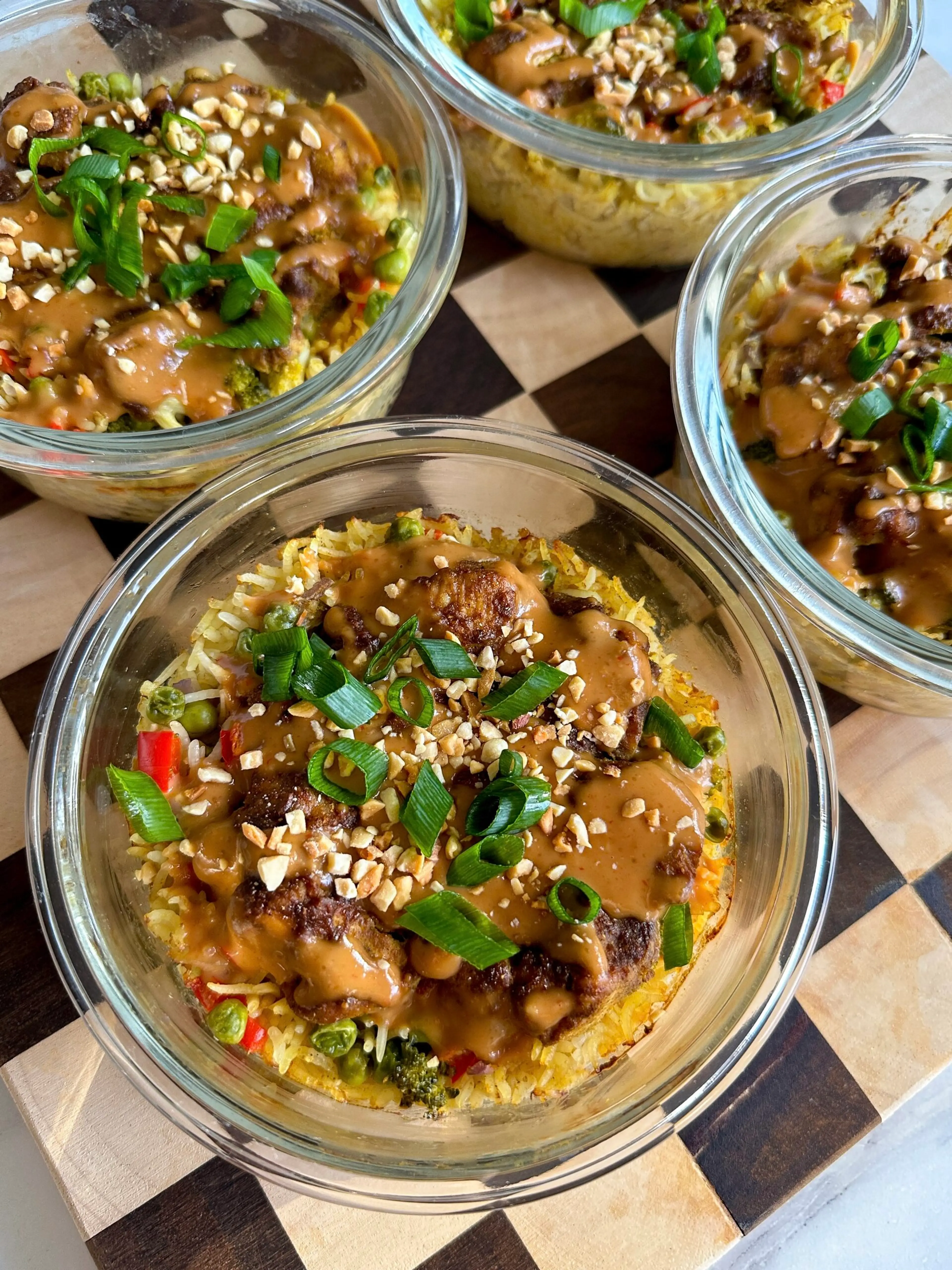 Baked Satay Chicken Bowls - Easy & Healthy Meal Prep