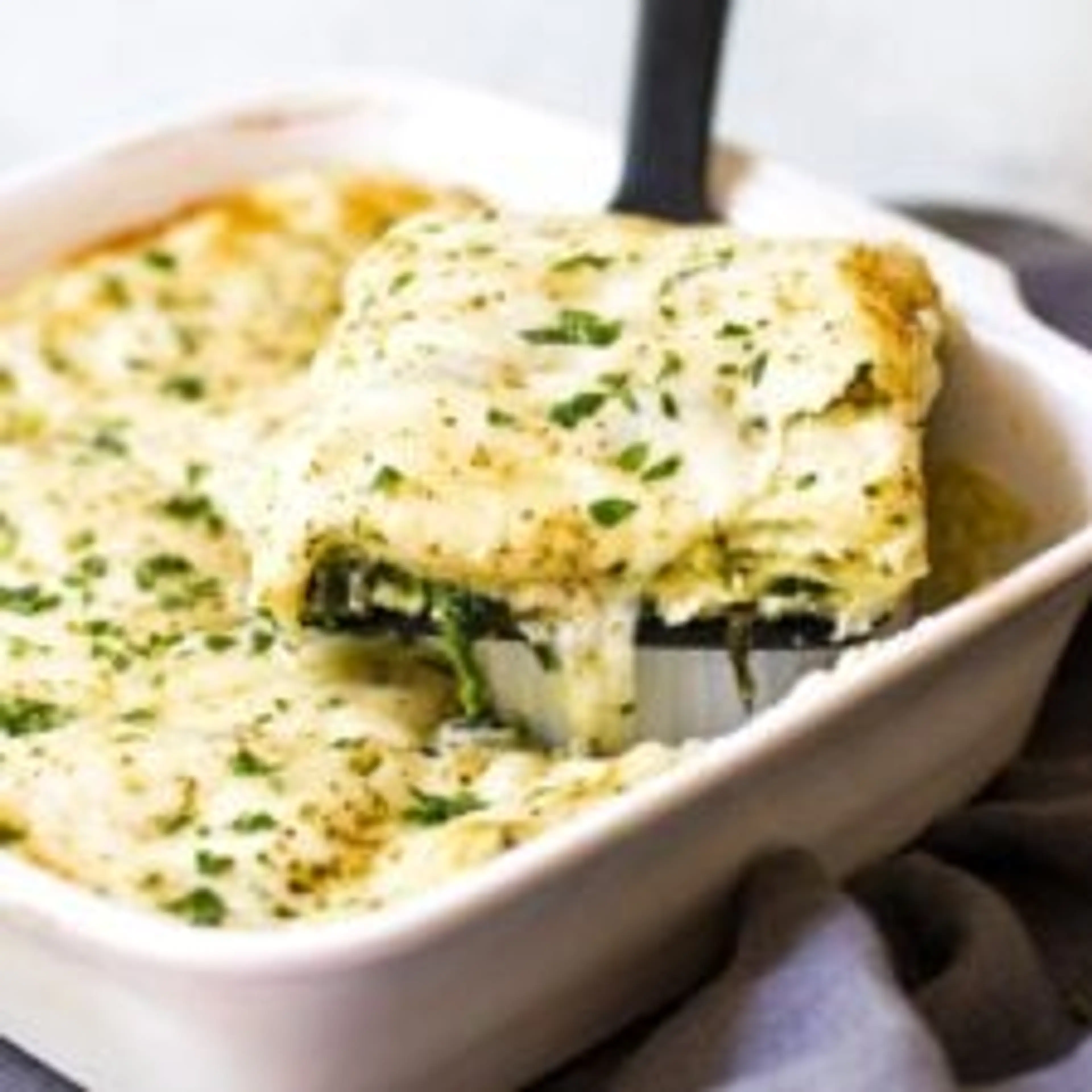 White Spinach Lasagna