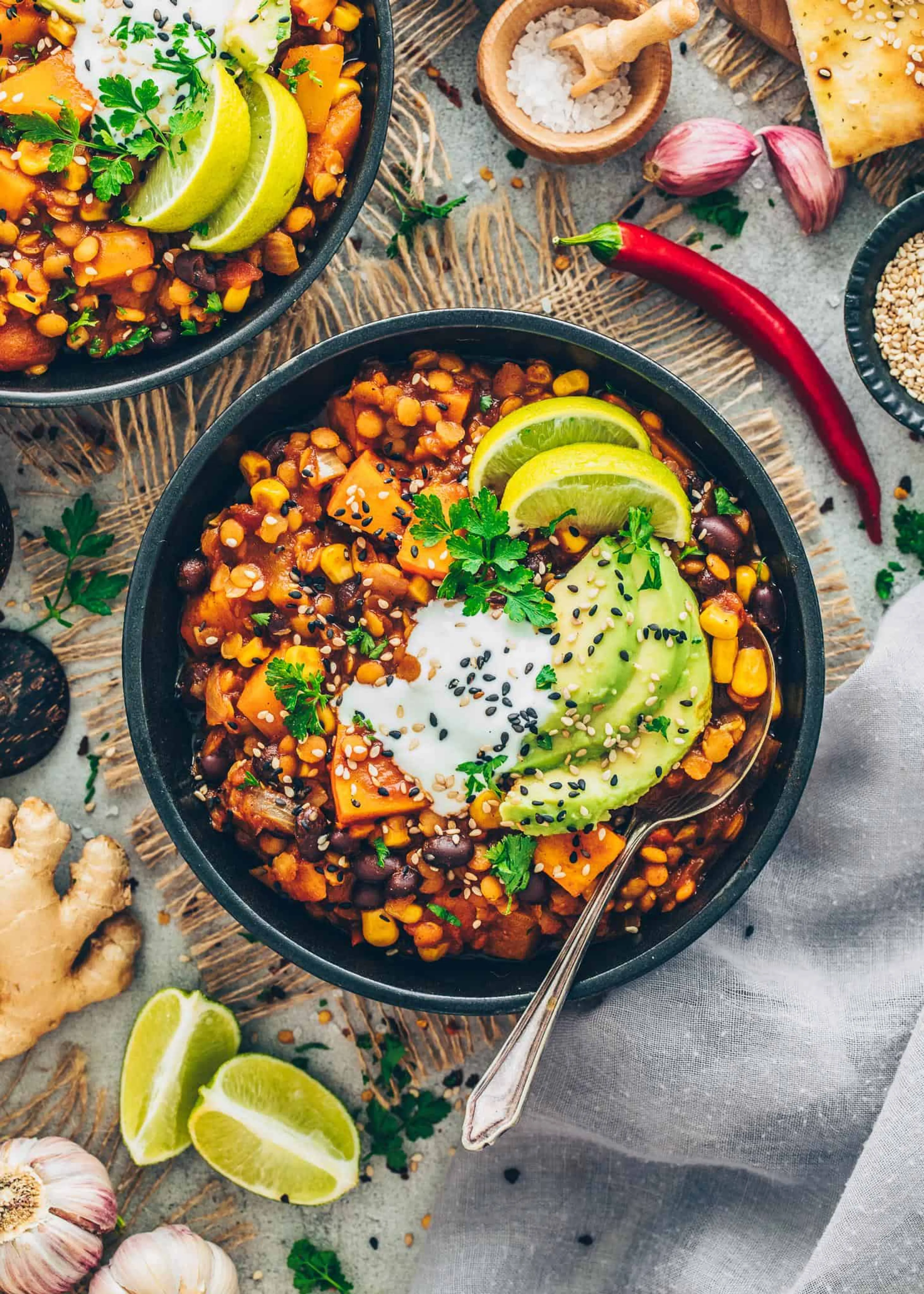 Vegan Pumpkin Lentil Chili