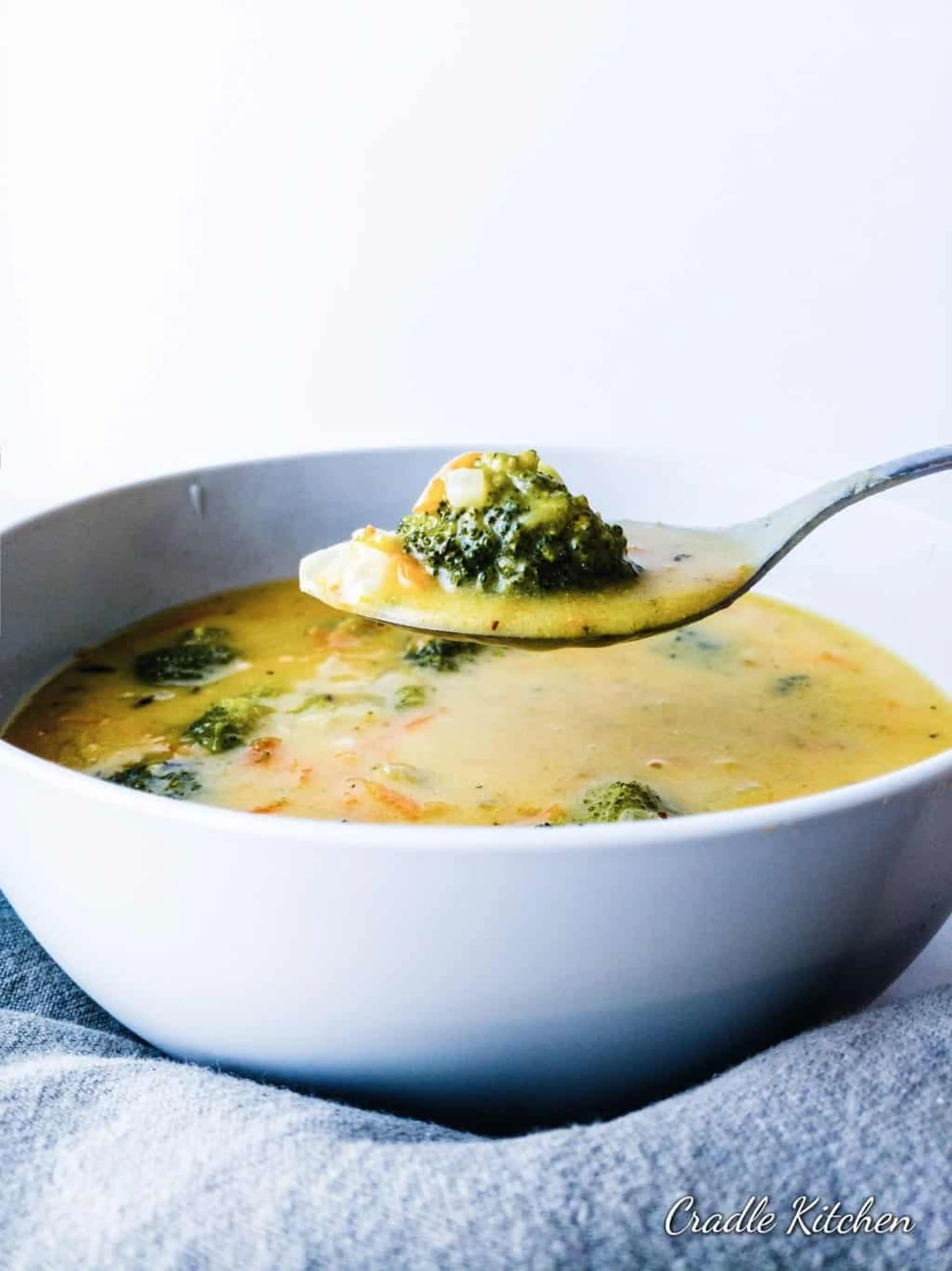 Coconut Broccoli and Cheddar Soup