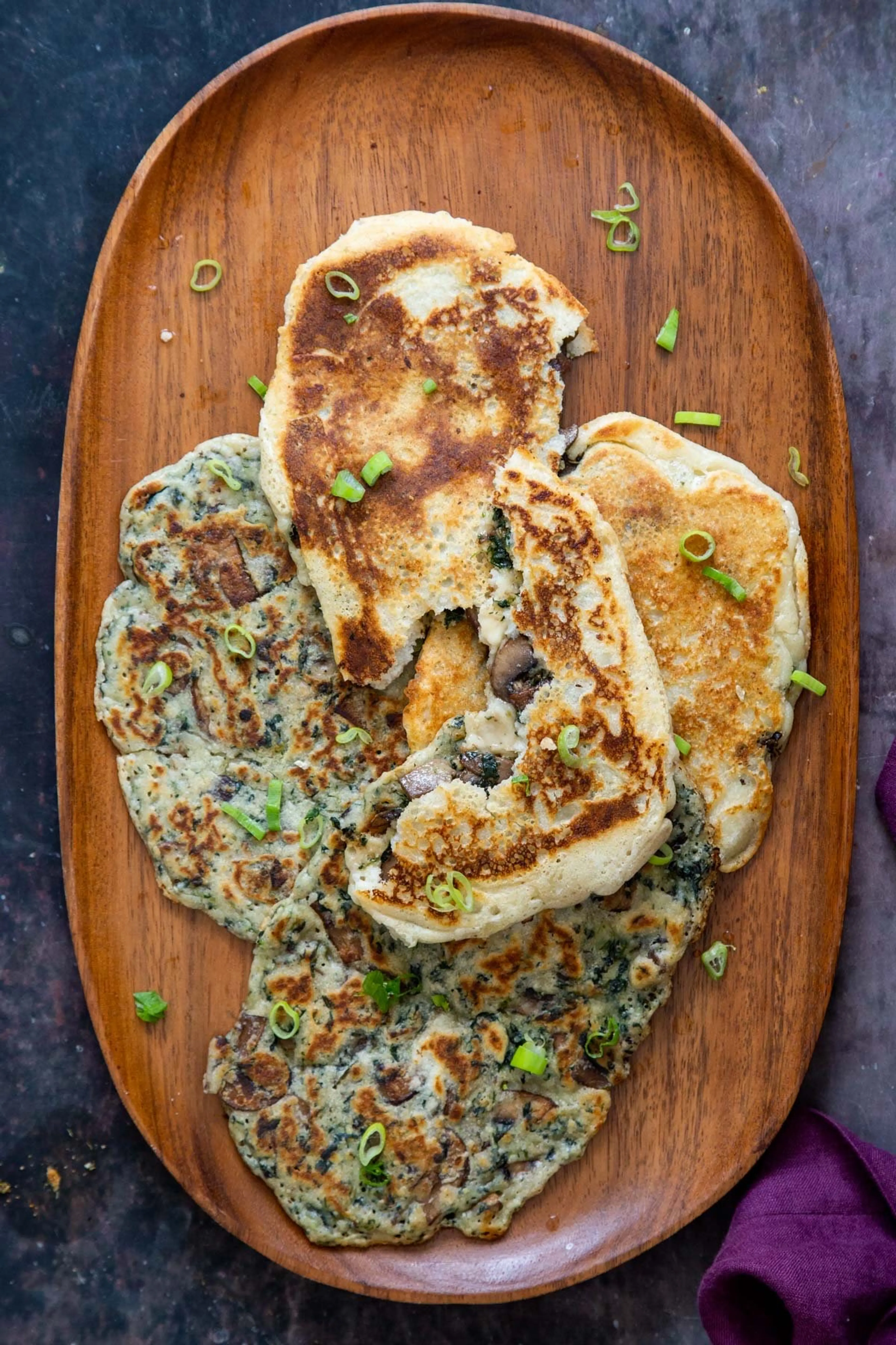 Mushroom Stuffed Almond Flour Naan