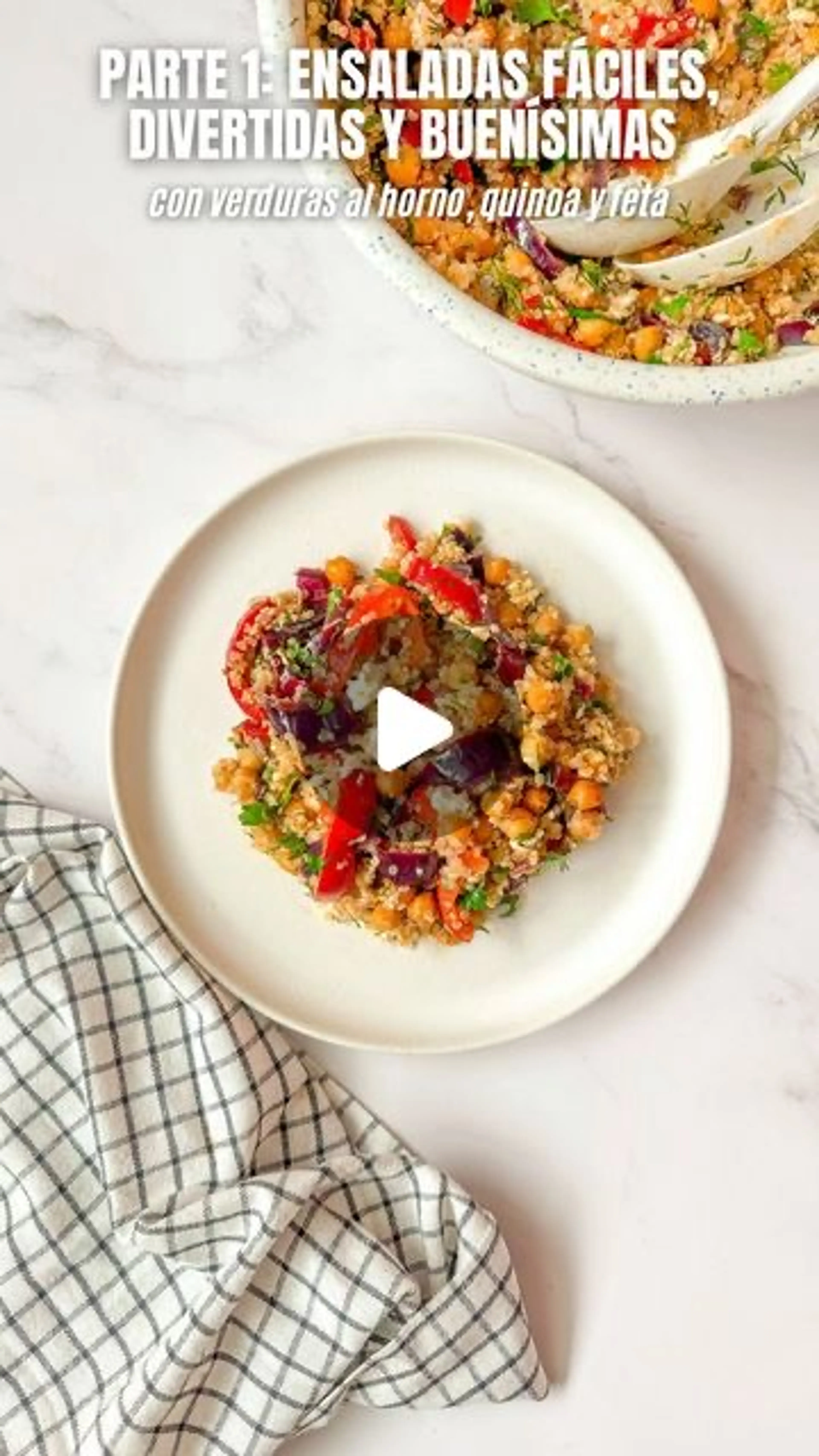 Ensaladas Fáciles,  verduras y garbanzos