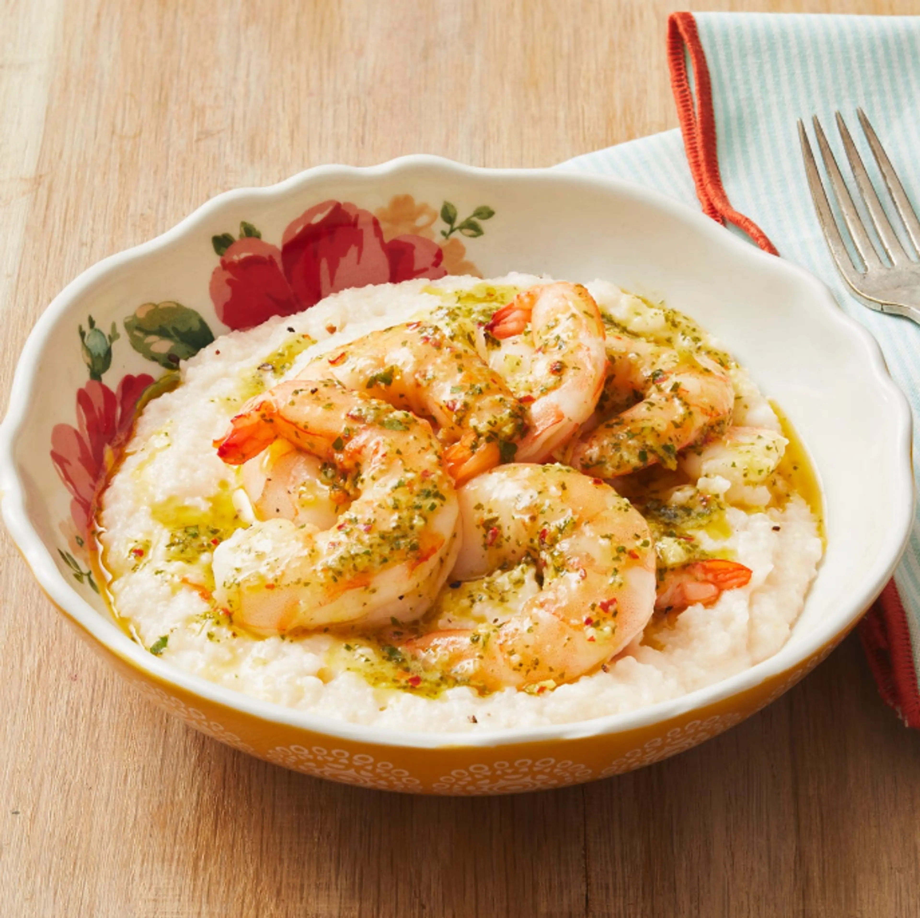 Lemon-Garlic Shrimp and Grits