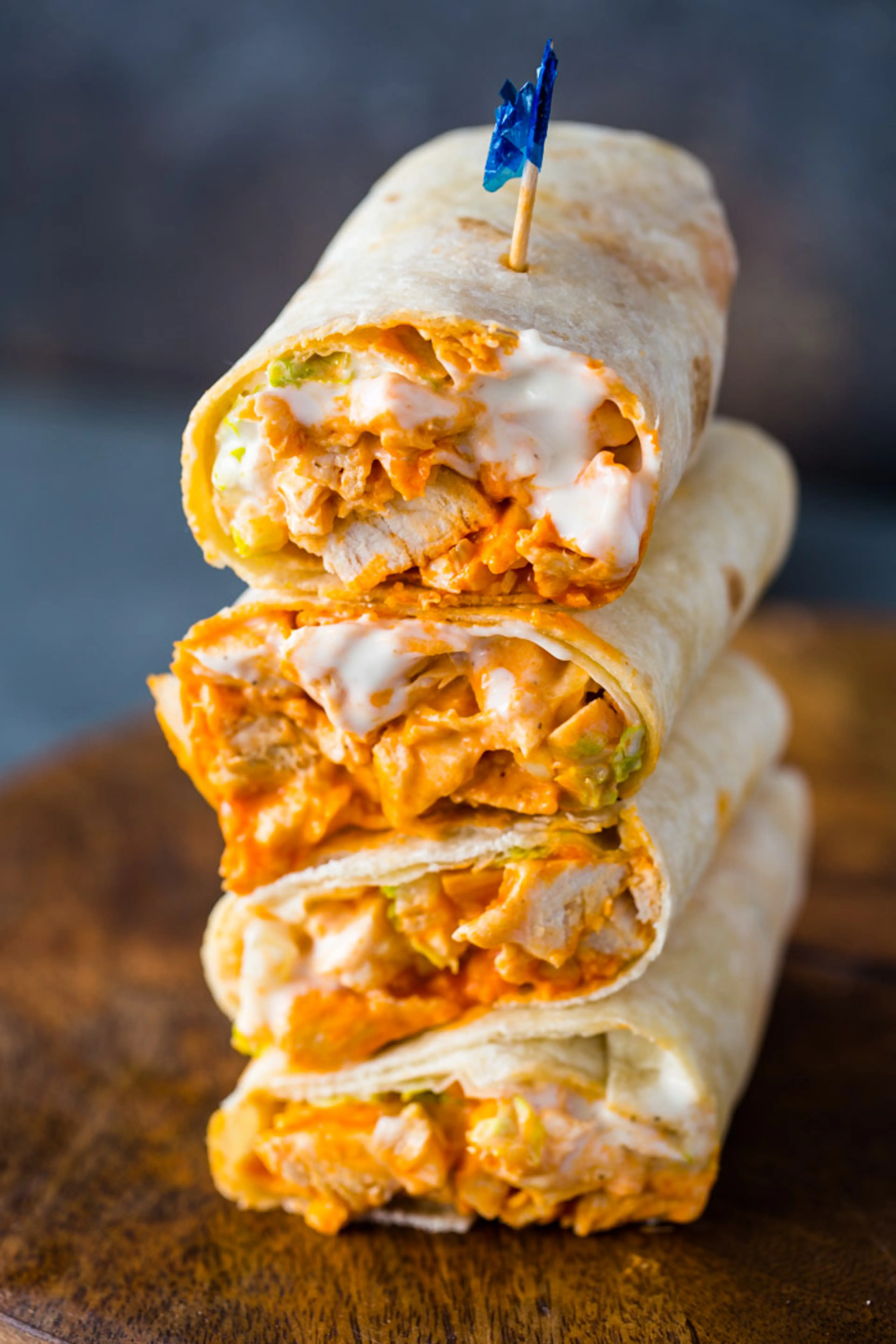 5 Minute Buffalo Chicken Wraps