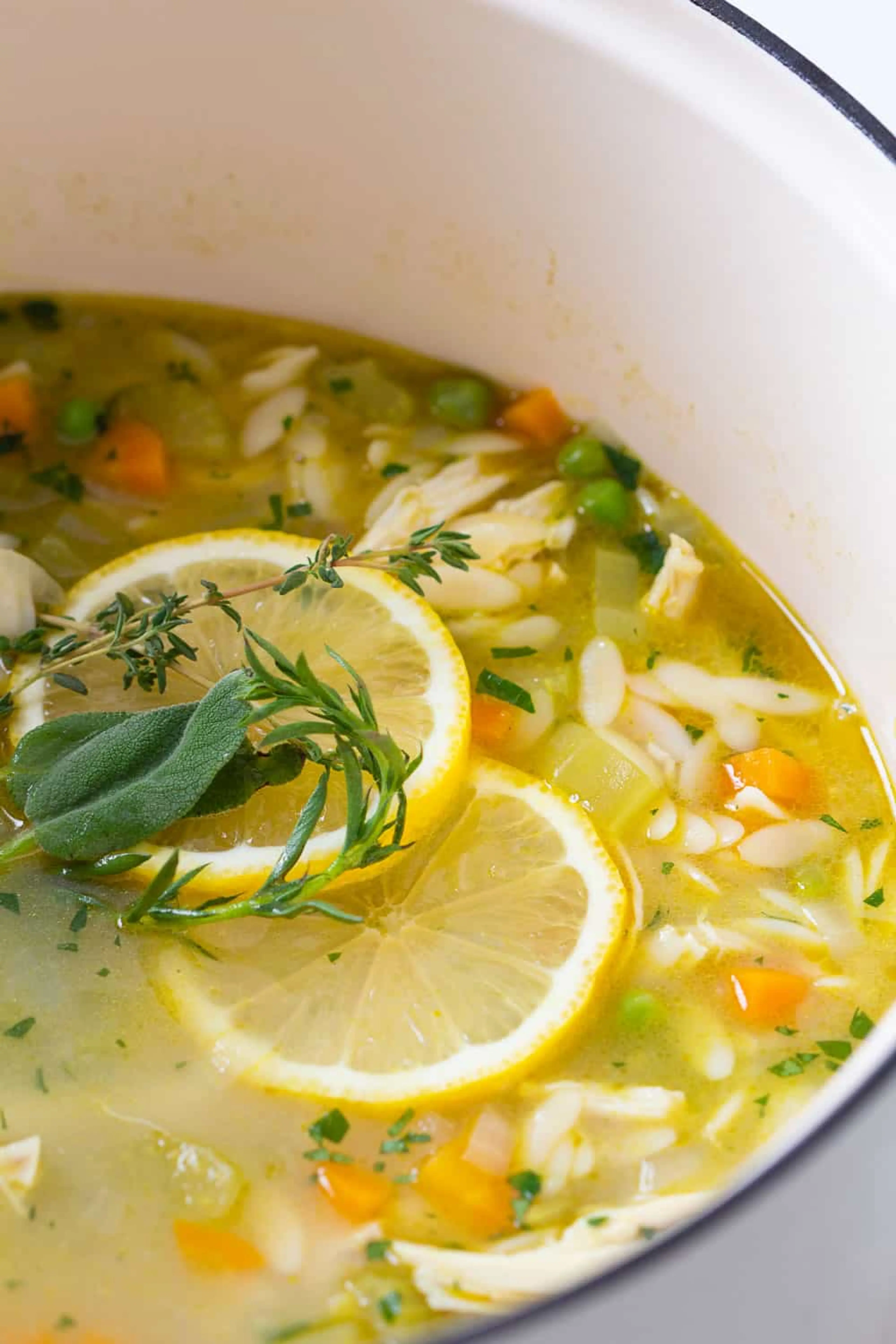 Lemon Chicken Orzo Soup