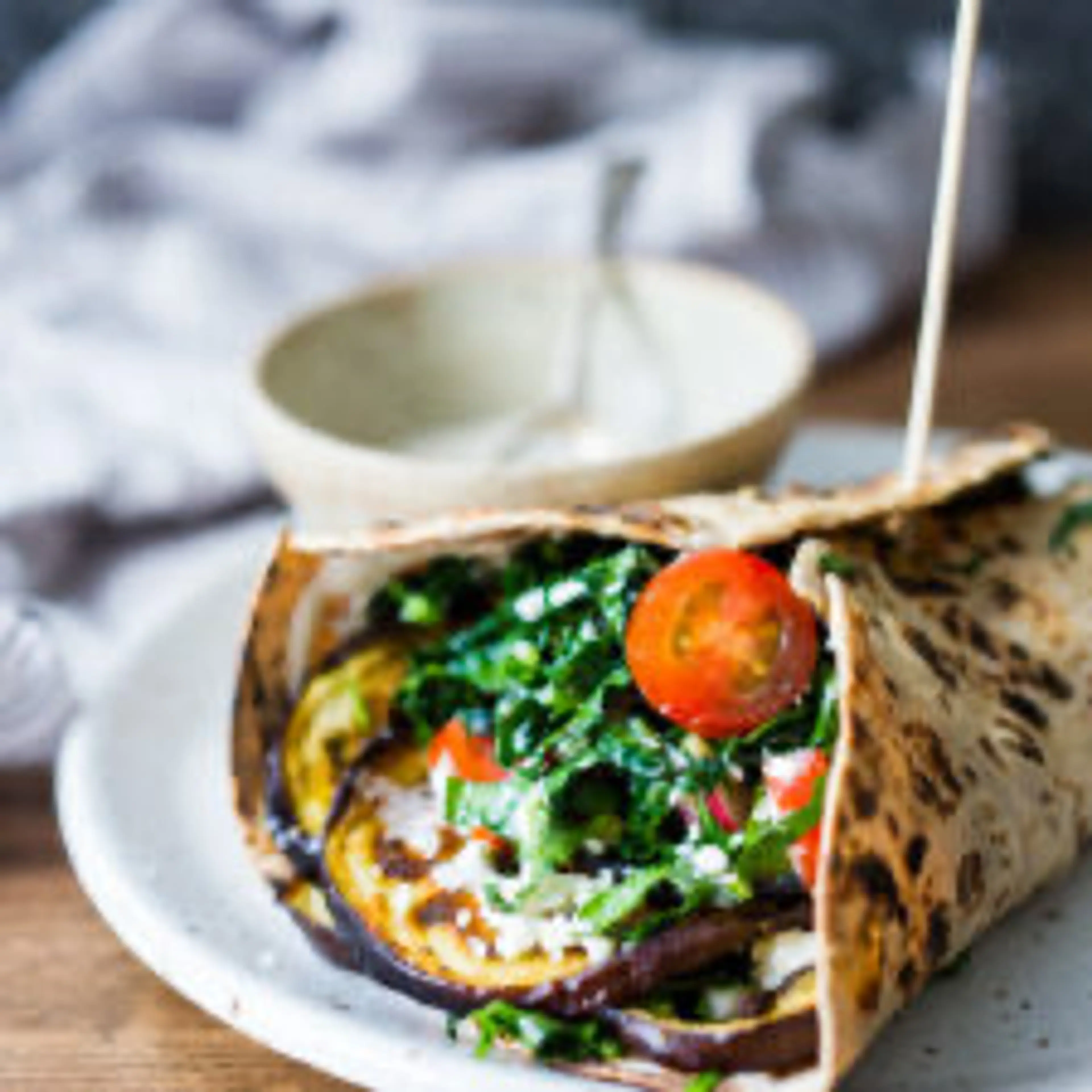 Middle Eastern Eggplant Wrap