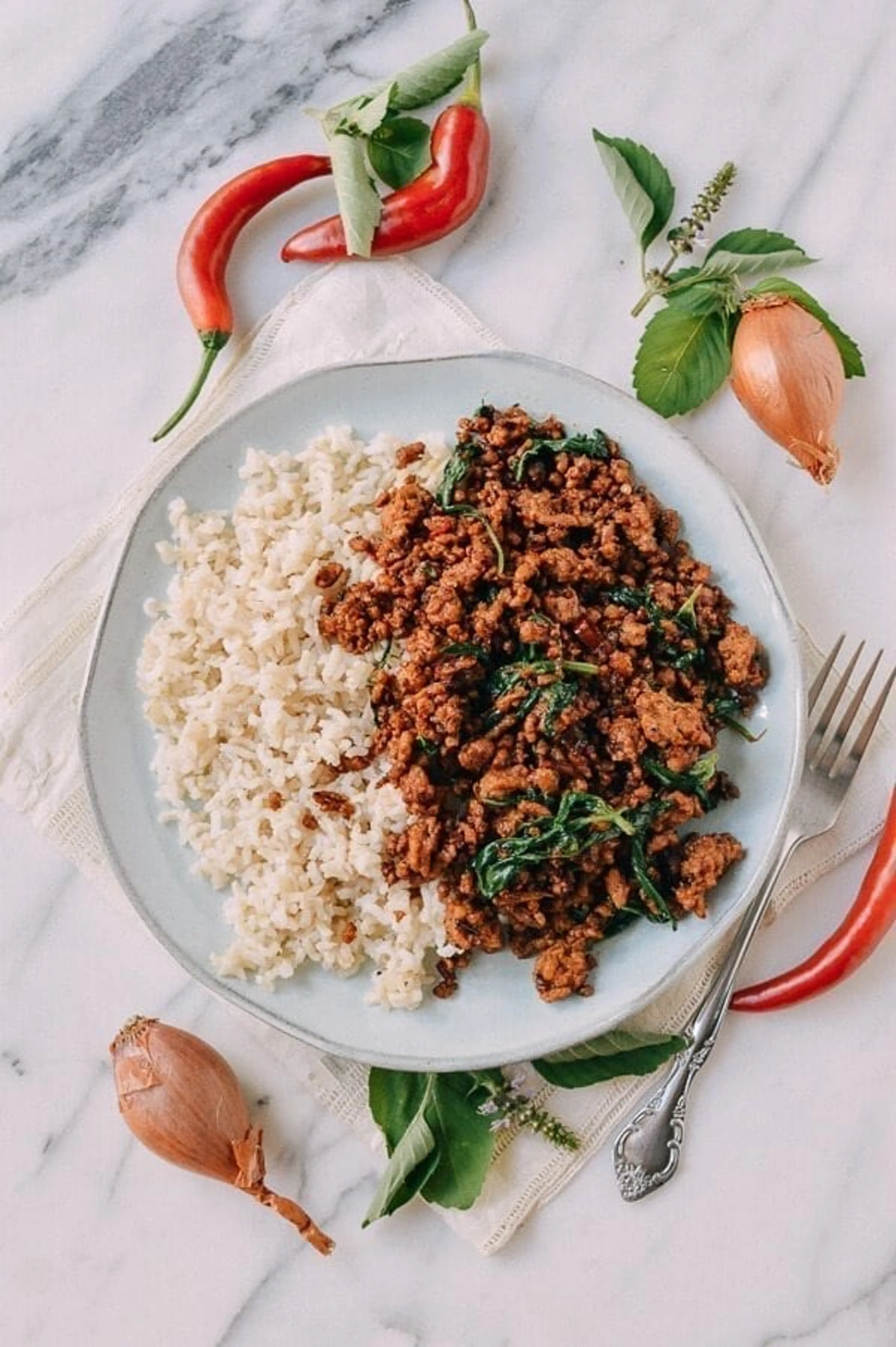 Pork & Holy Basil Stir-fry (Pad Kra Pao)