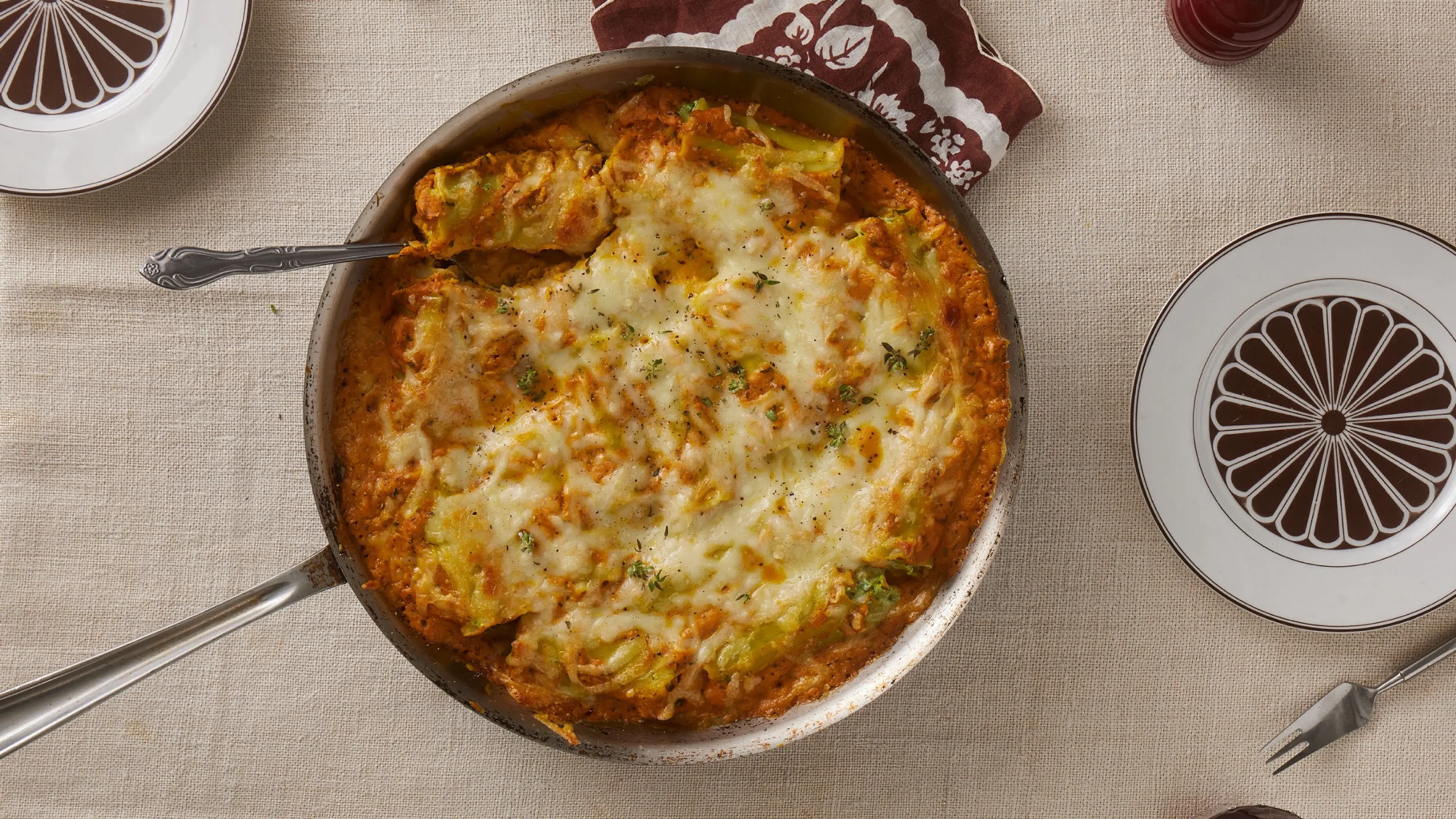 Pumpkin-Spinach Lasagna Roll-Ups