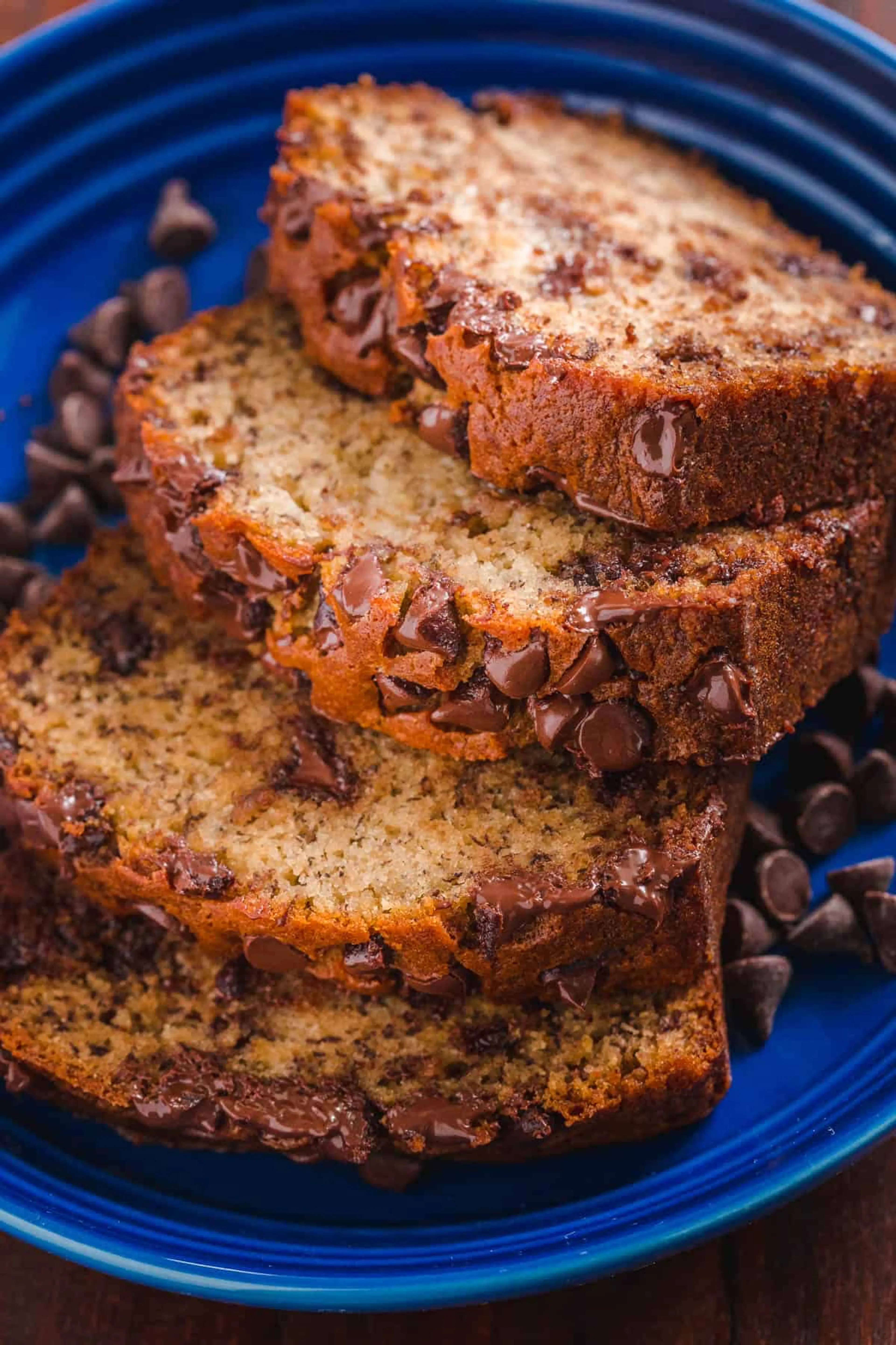 Banana bread with chocolate chips