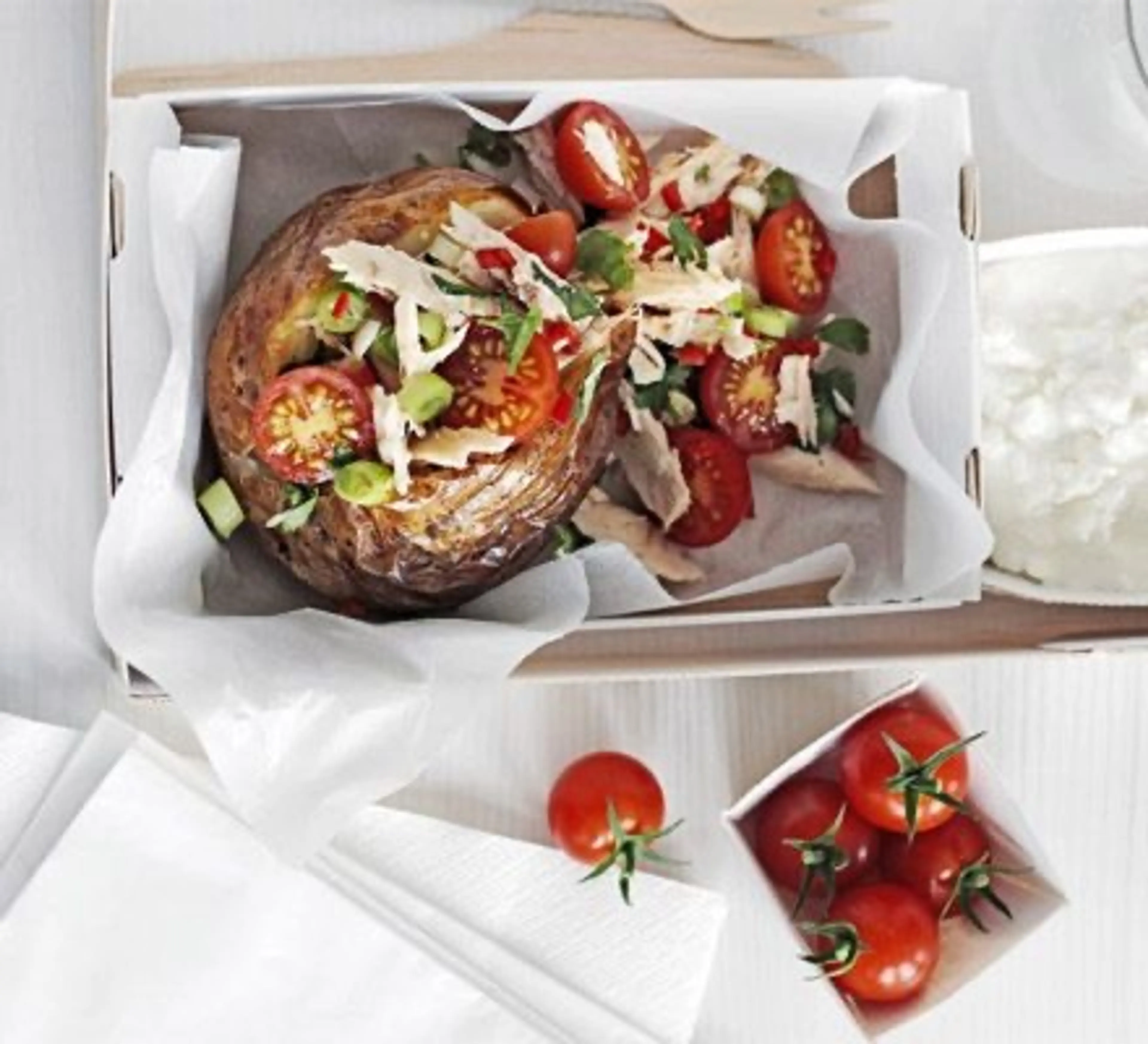 Spicy tuna & cottage cheese jacket Potato