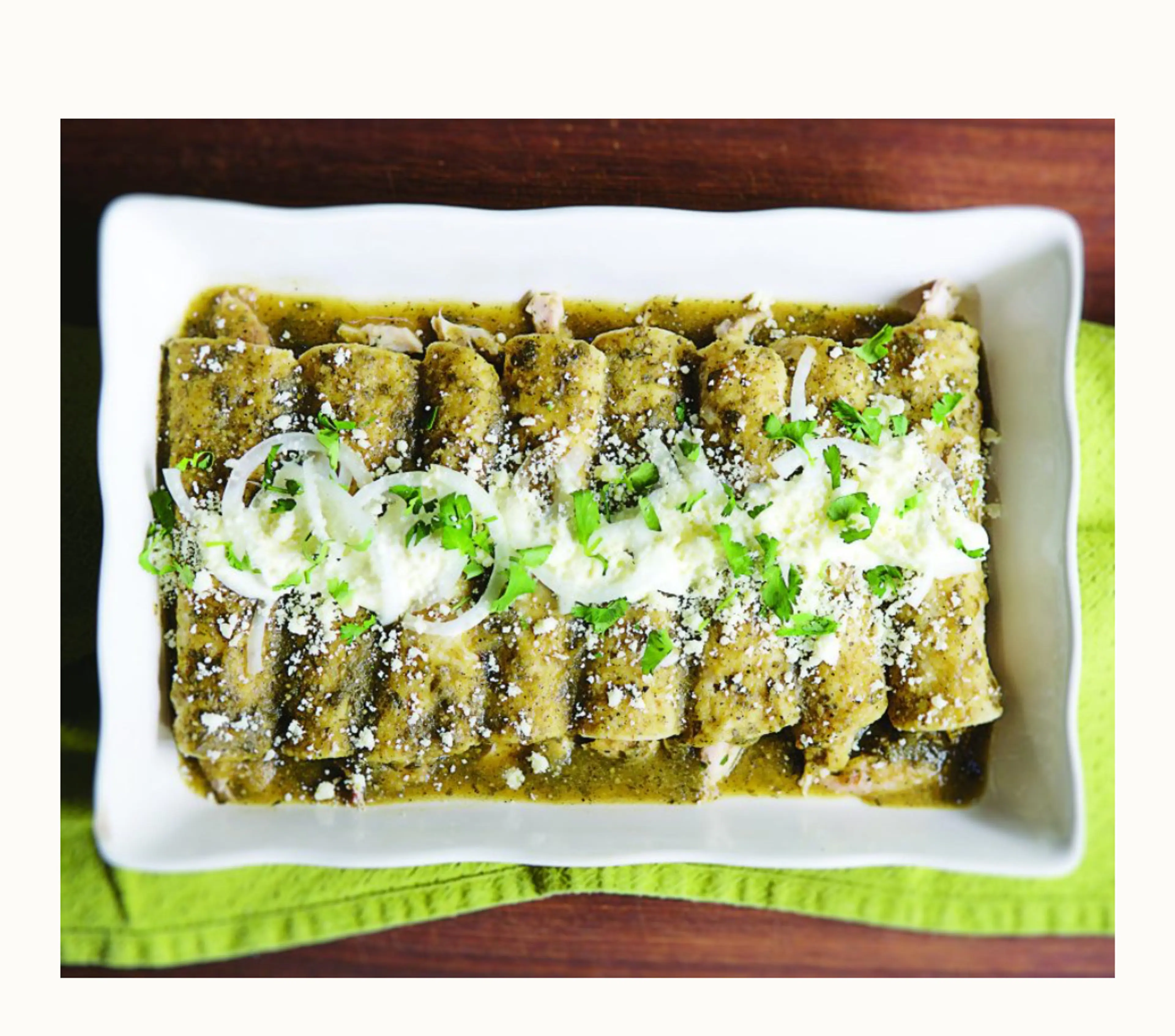 Roasted Tomatillo Enchiladas | Rick Bayless