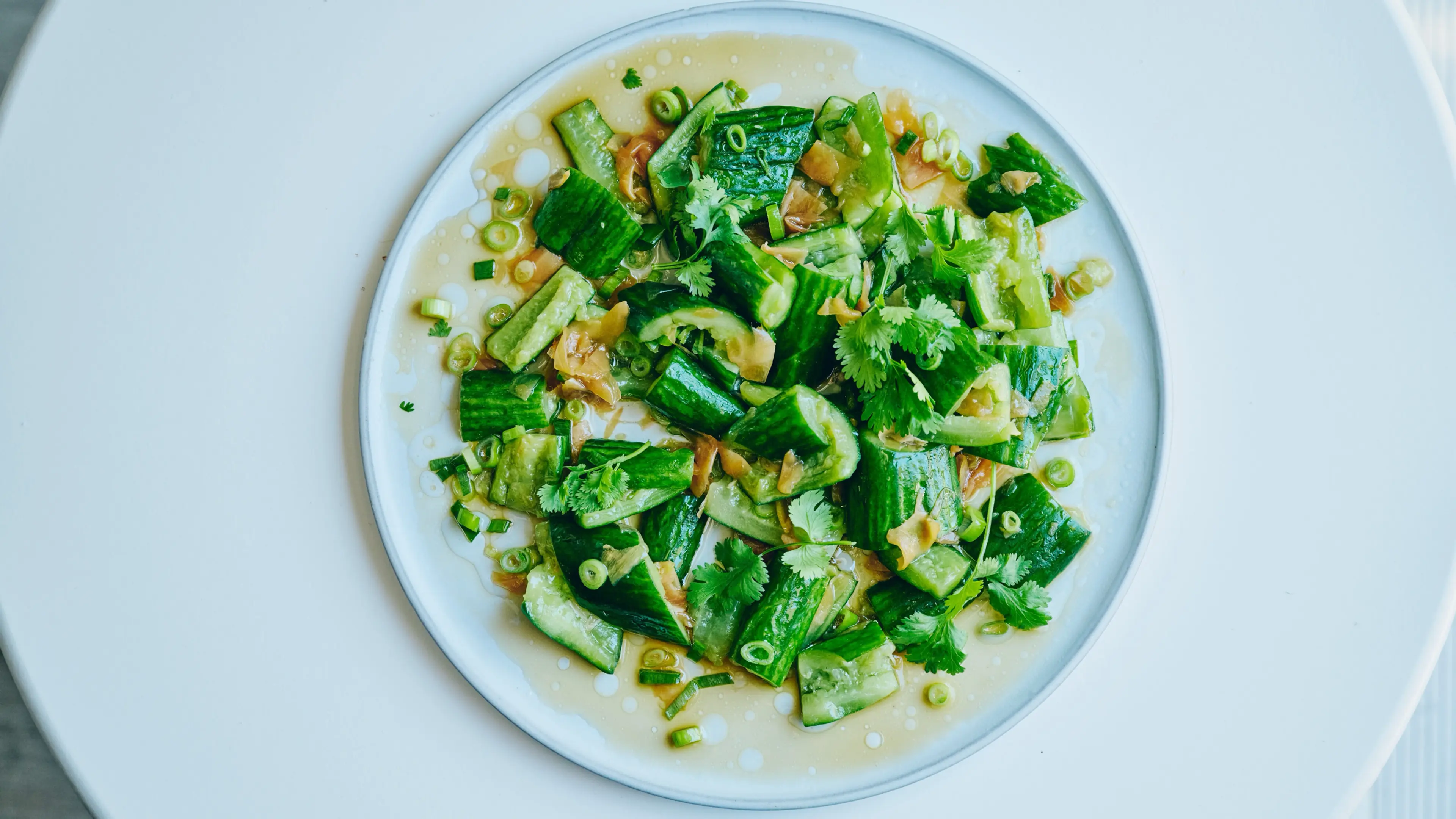 Cucumbers With Pickled Ginger–Scallion Sauce