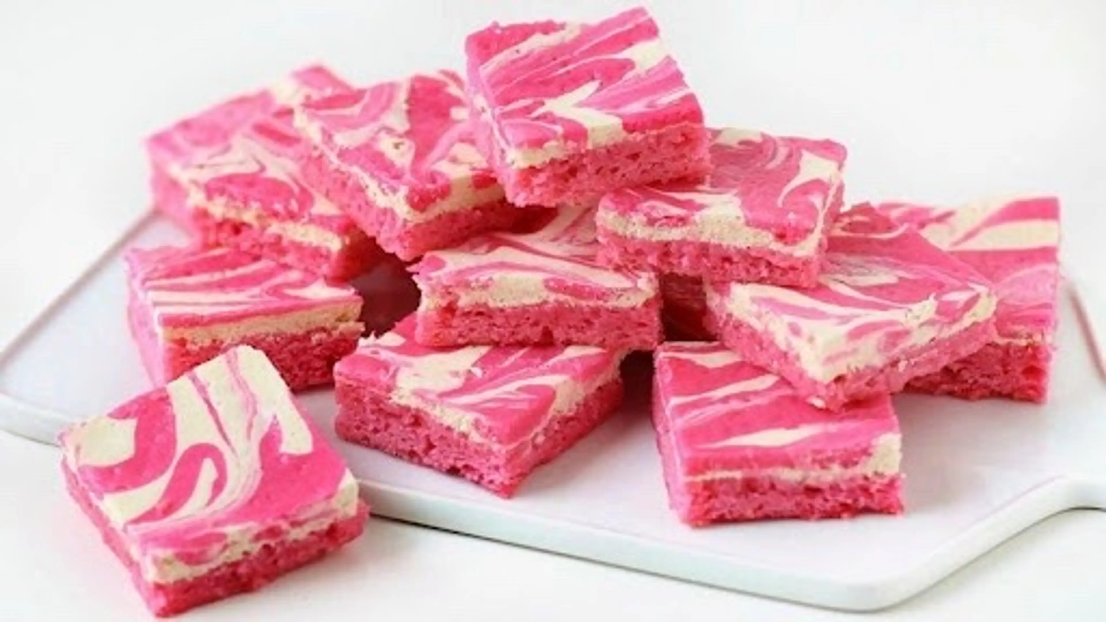 Pink Velvet Cheesecake Swirl Brownies Recipe - Tablespoon.co