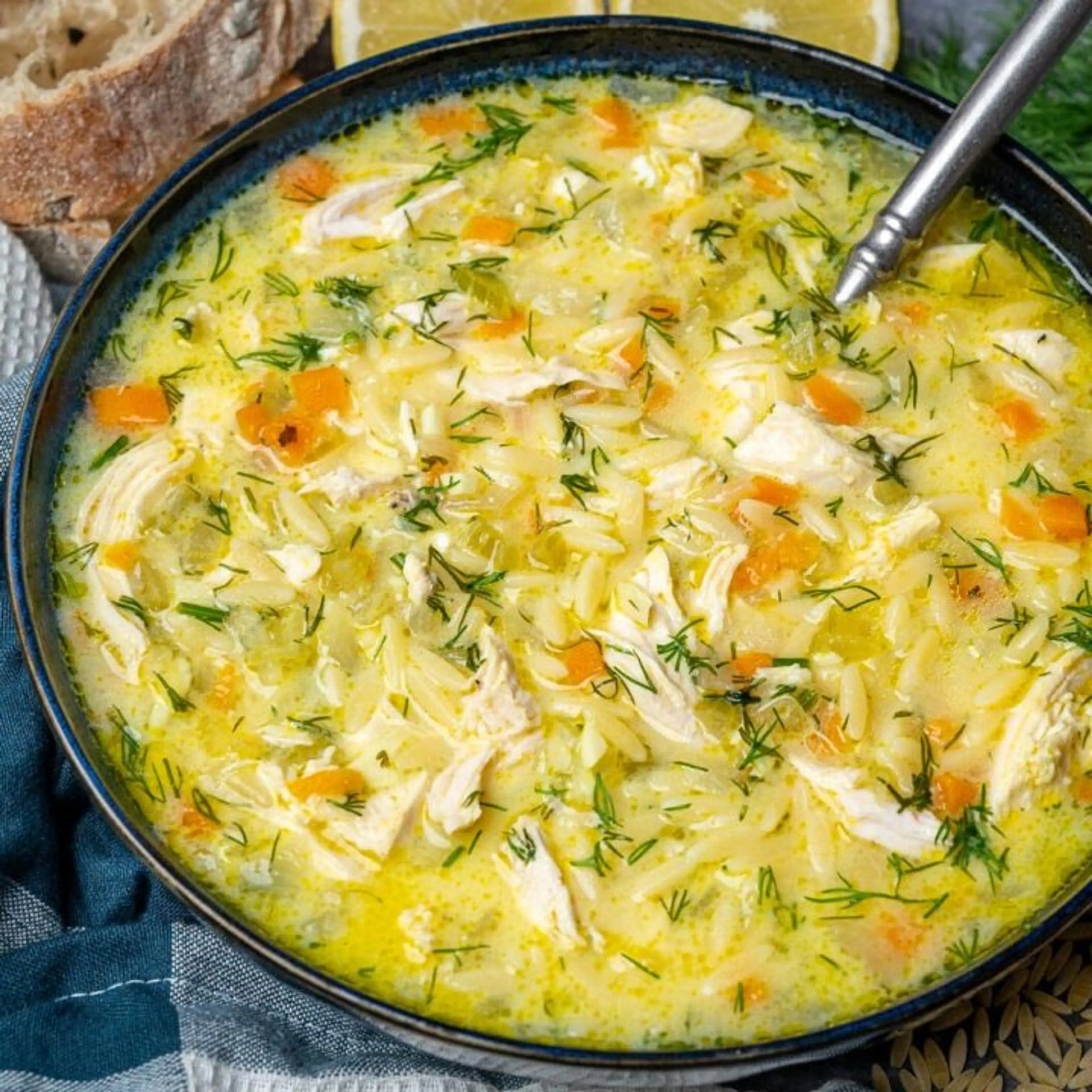 Avgolemono — Greek Lemon Chicken Soup