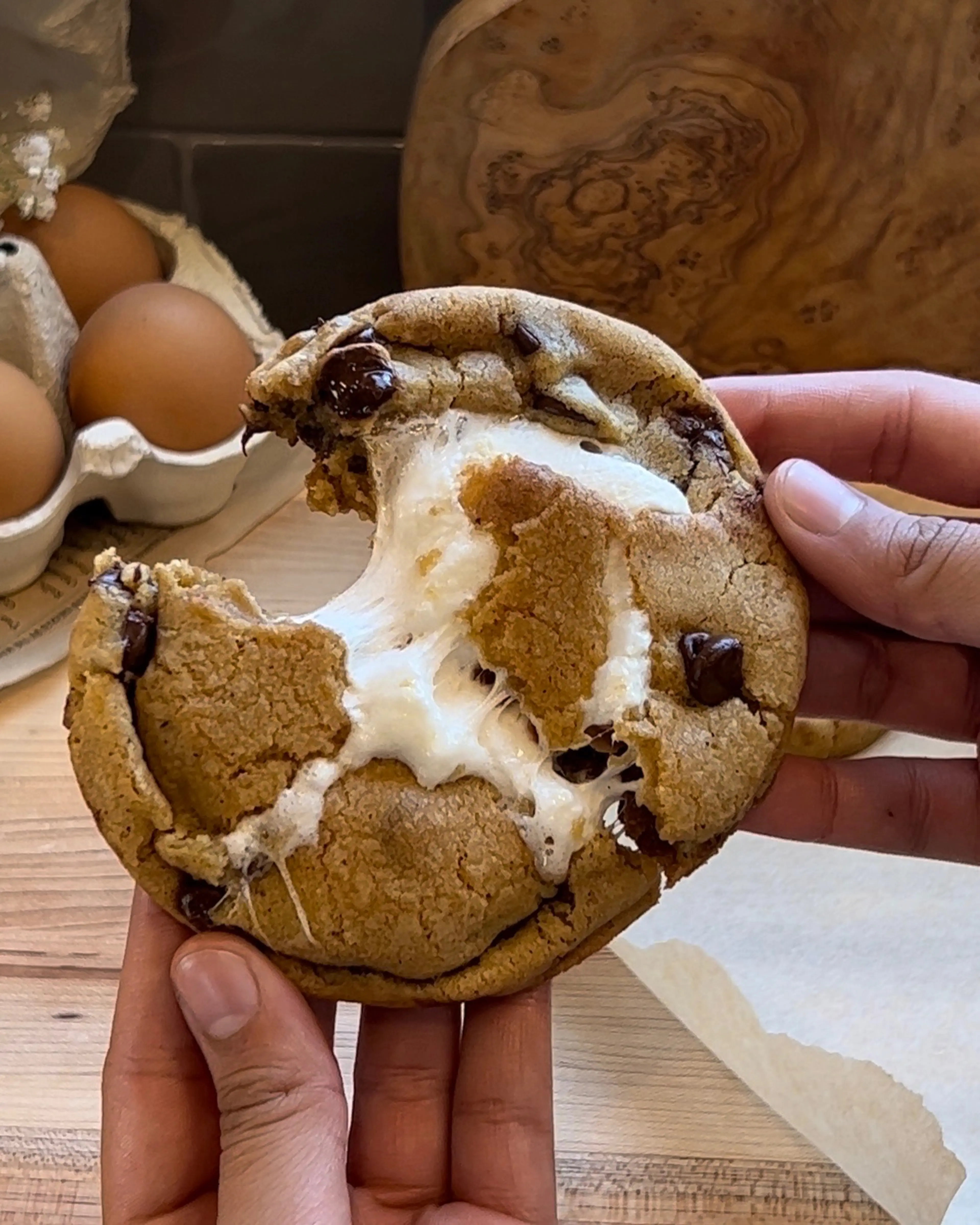 Browned Butter S’mores Chocolate Chip Cookies