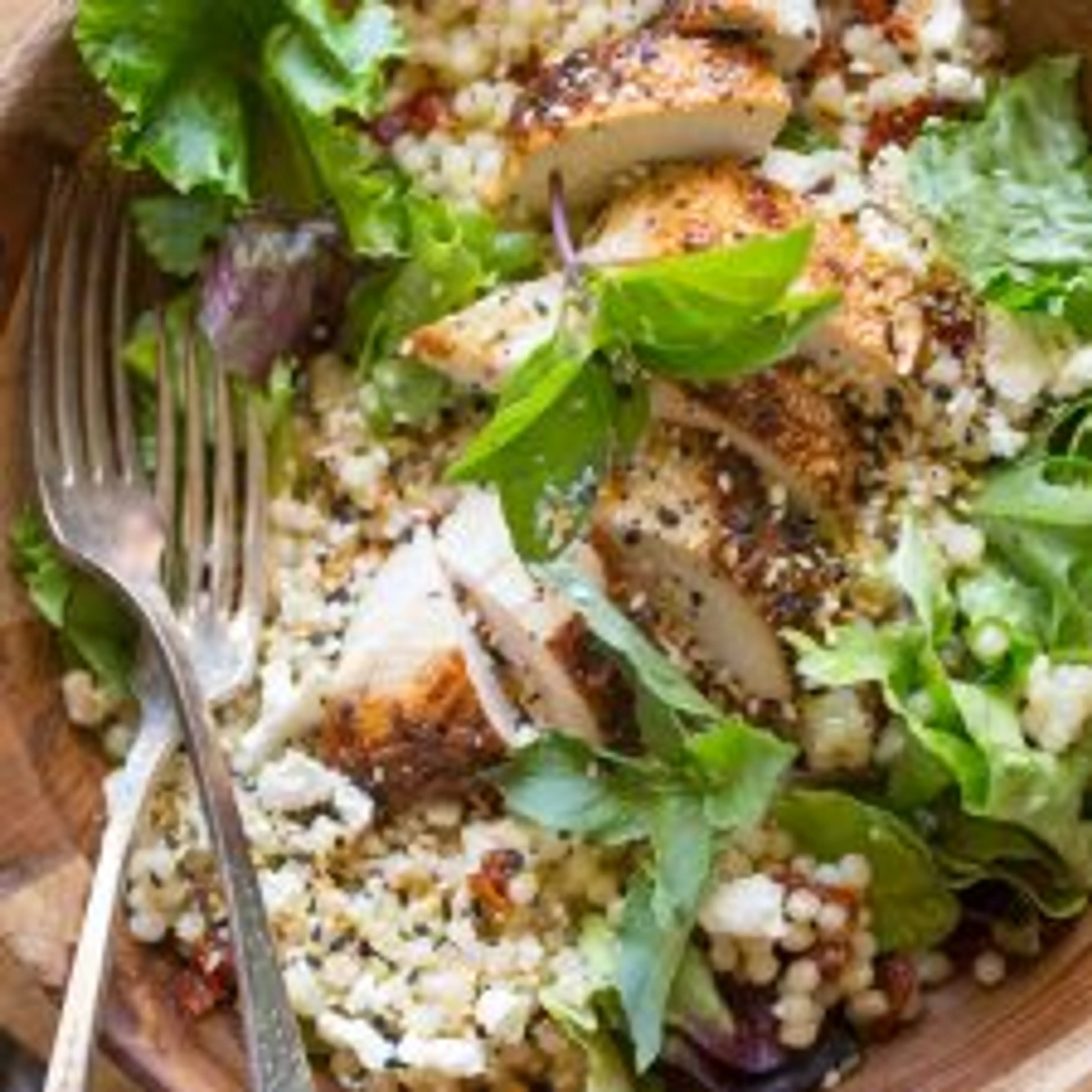 Israeli Couscous Salad With Honey Lemon Vinaigrette