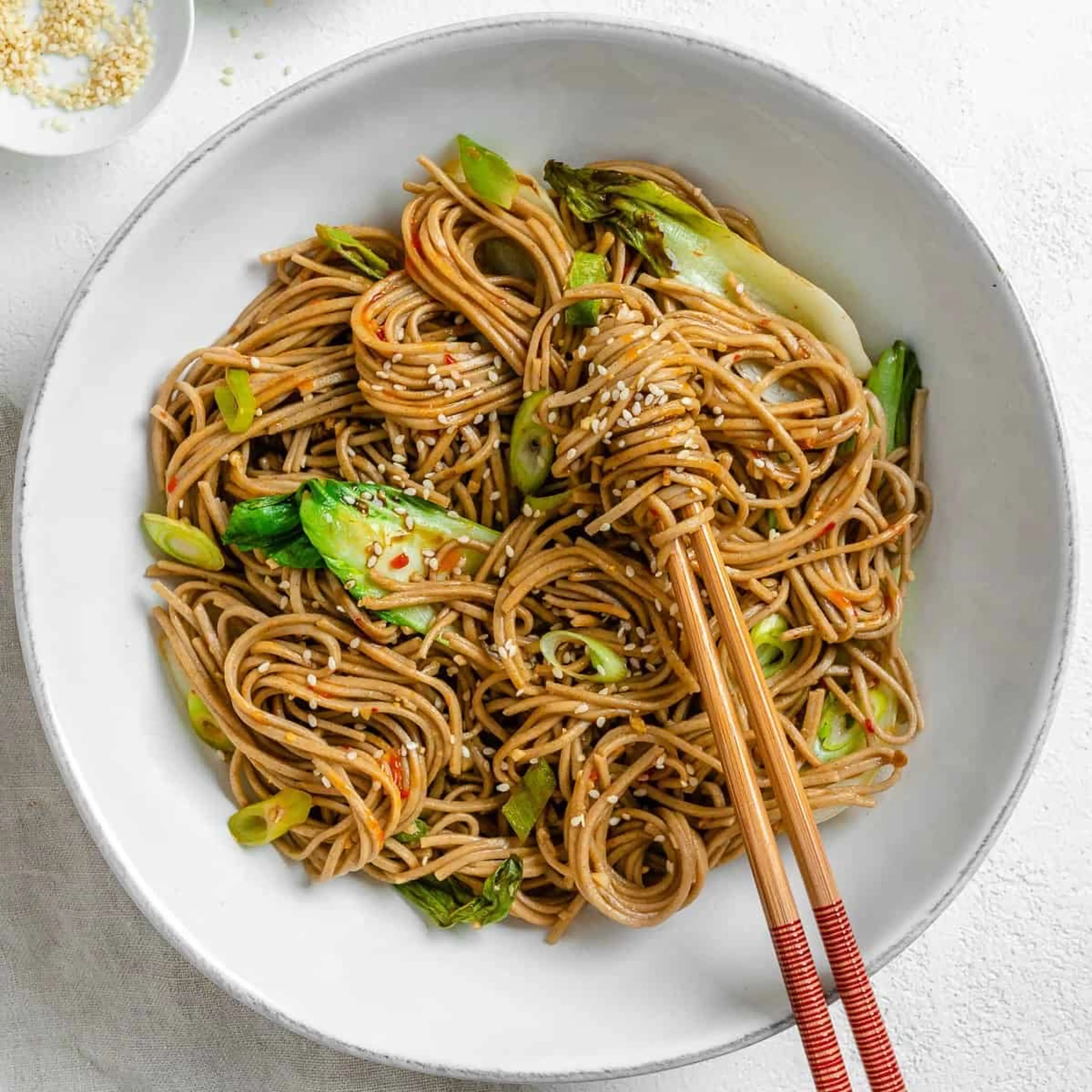 Garlic Sesame Soba Noodles