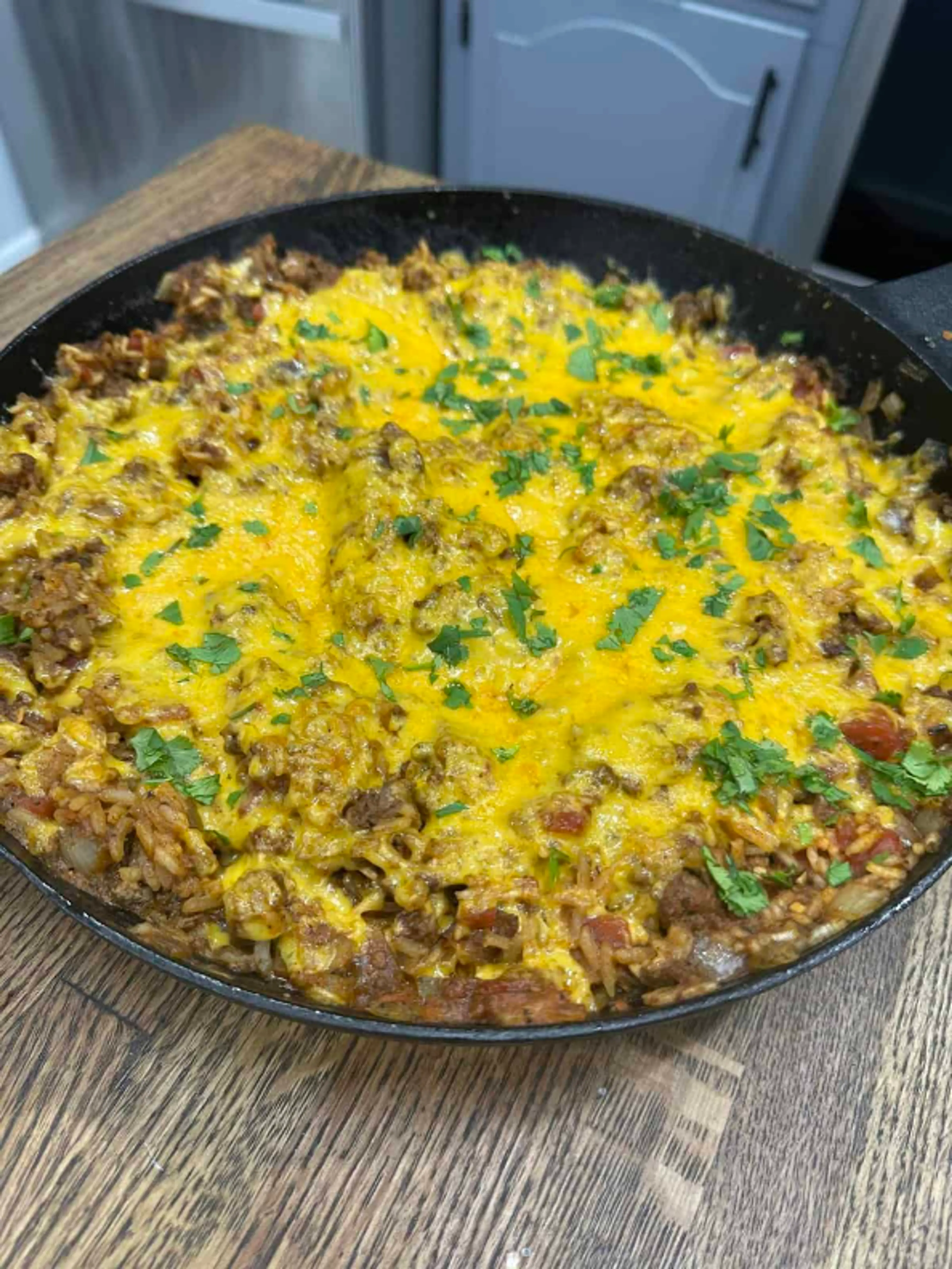 Cheesy Taco Rice Skillet Dinner