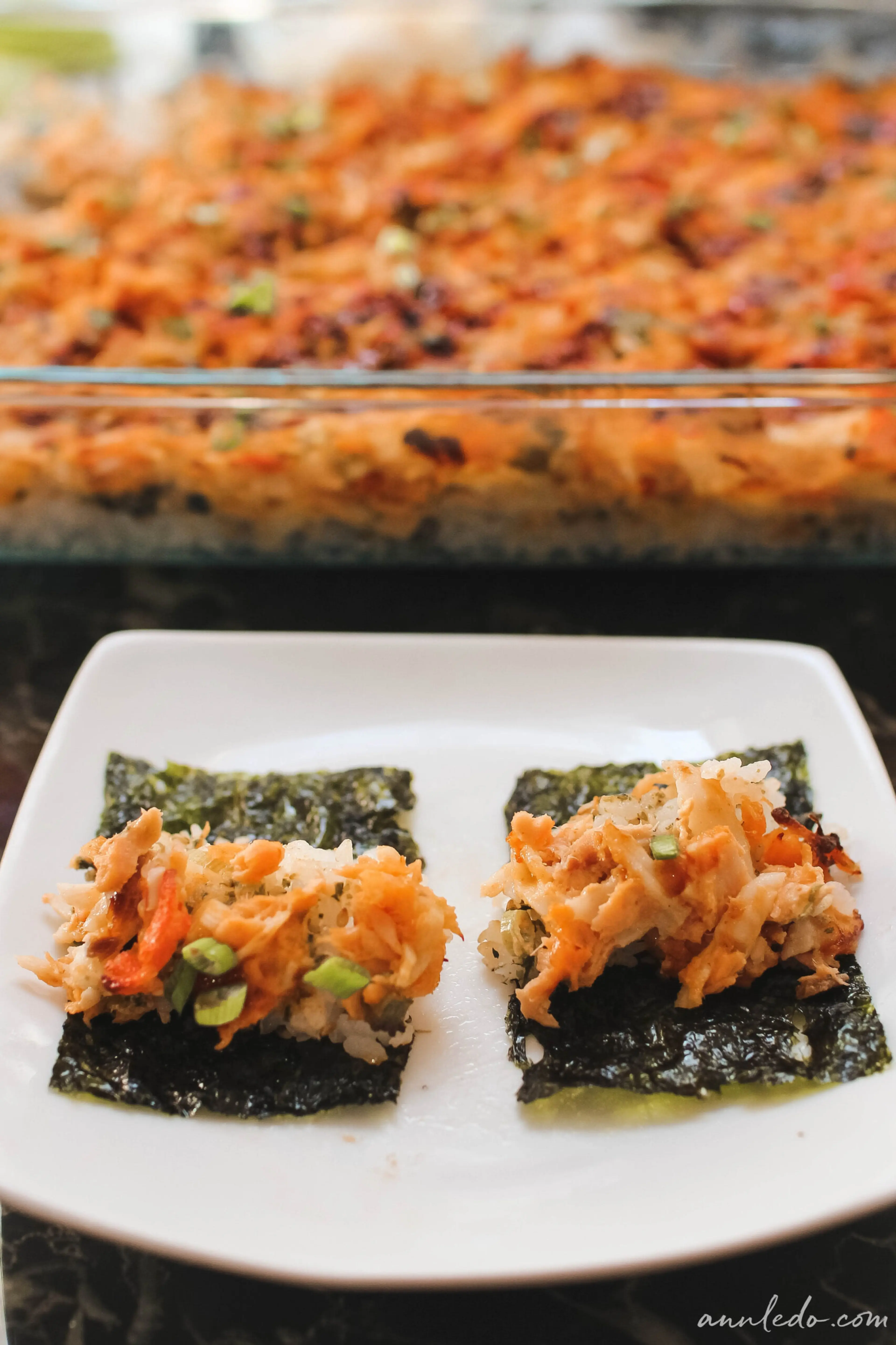 Salmon Sushi Bake