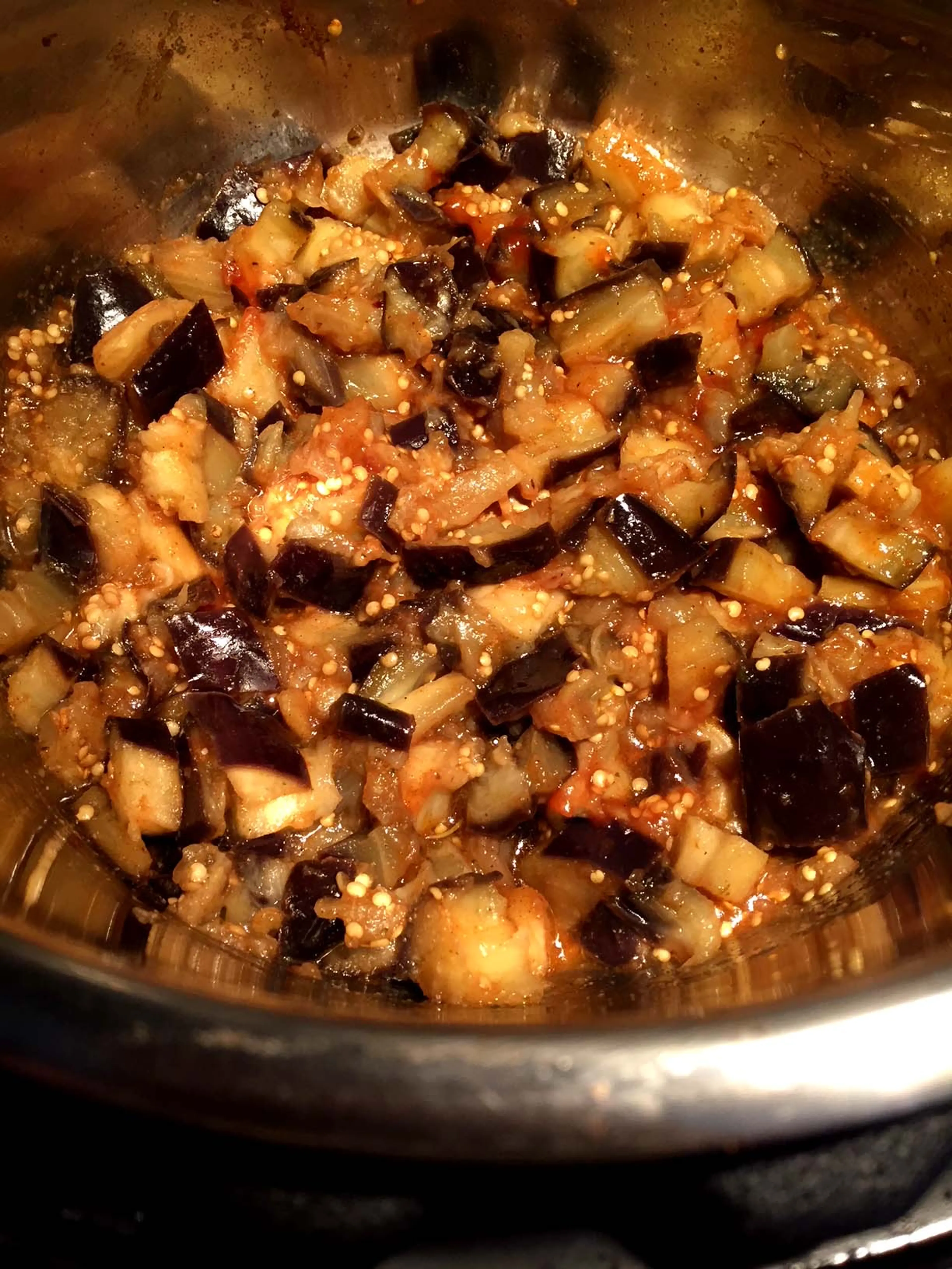 Instant Pot Spicy Garlic Eggplant