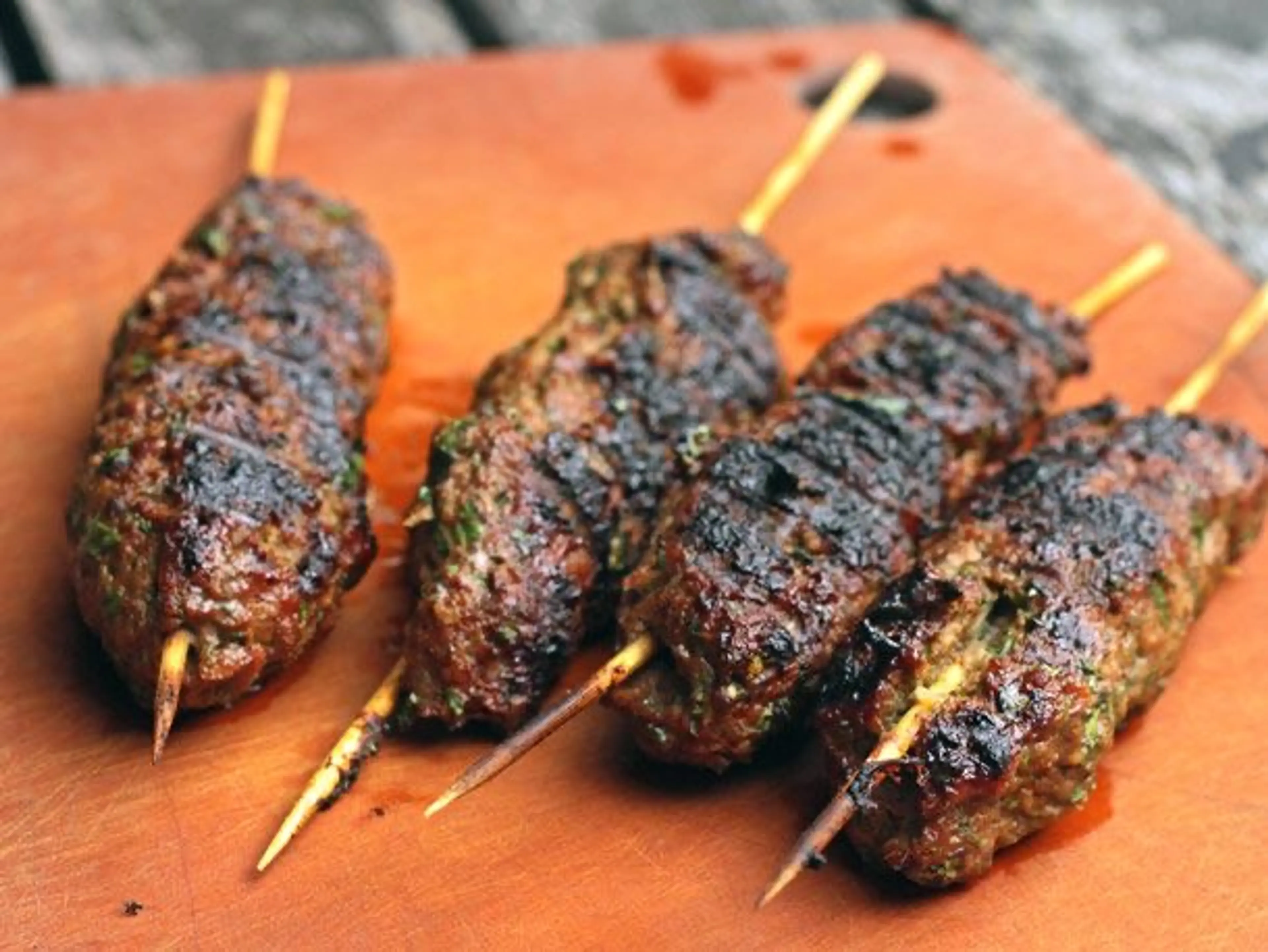 Moroccan Grilled Lamb Skewers with Pomegranate Mint Sauce