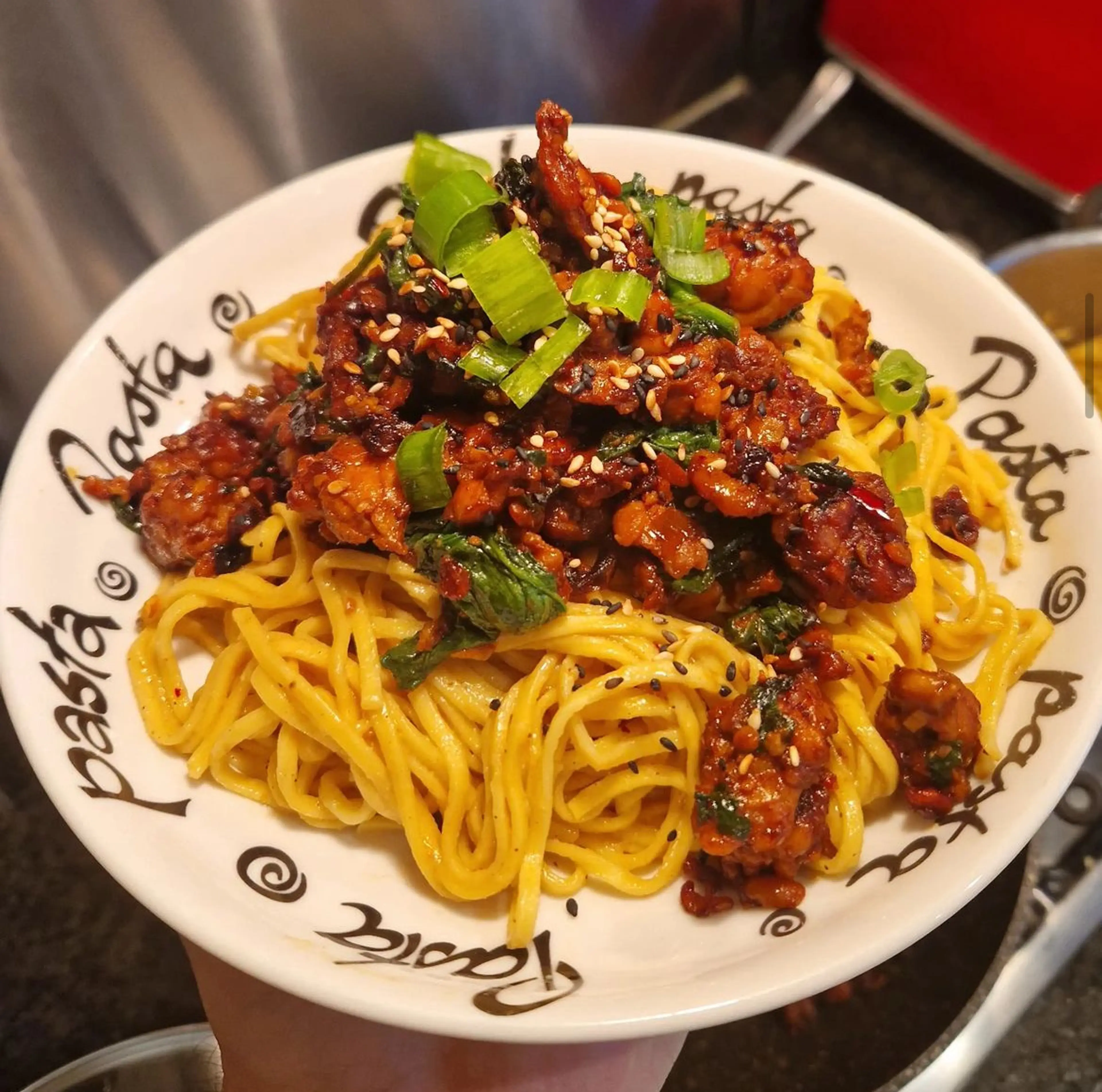 Crispy Chilli Tempeh Noodles