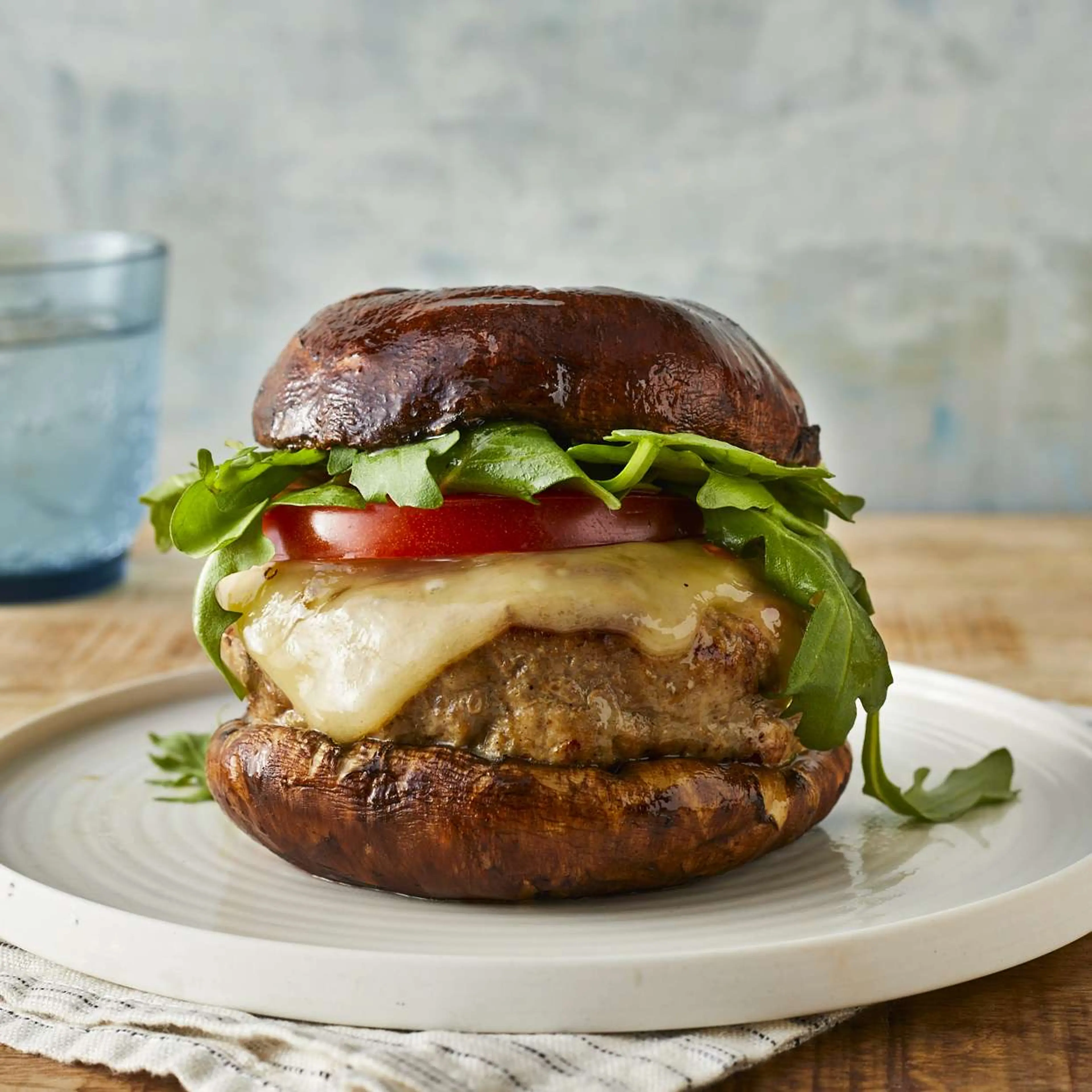 Mushroom-Swiss Turkey Burgers